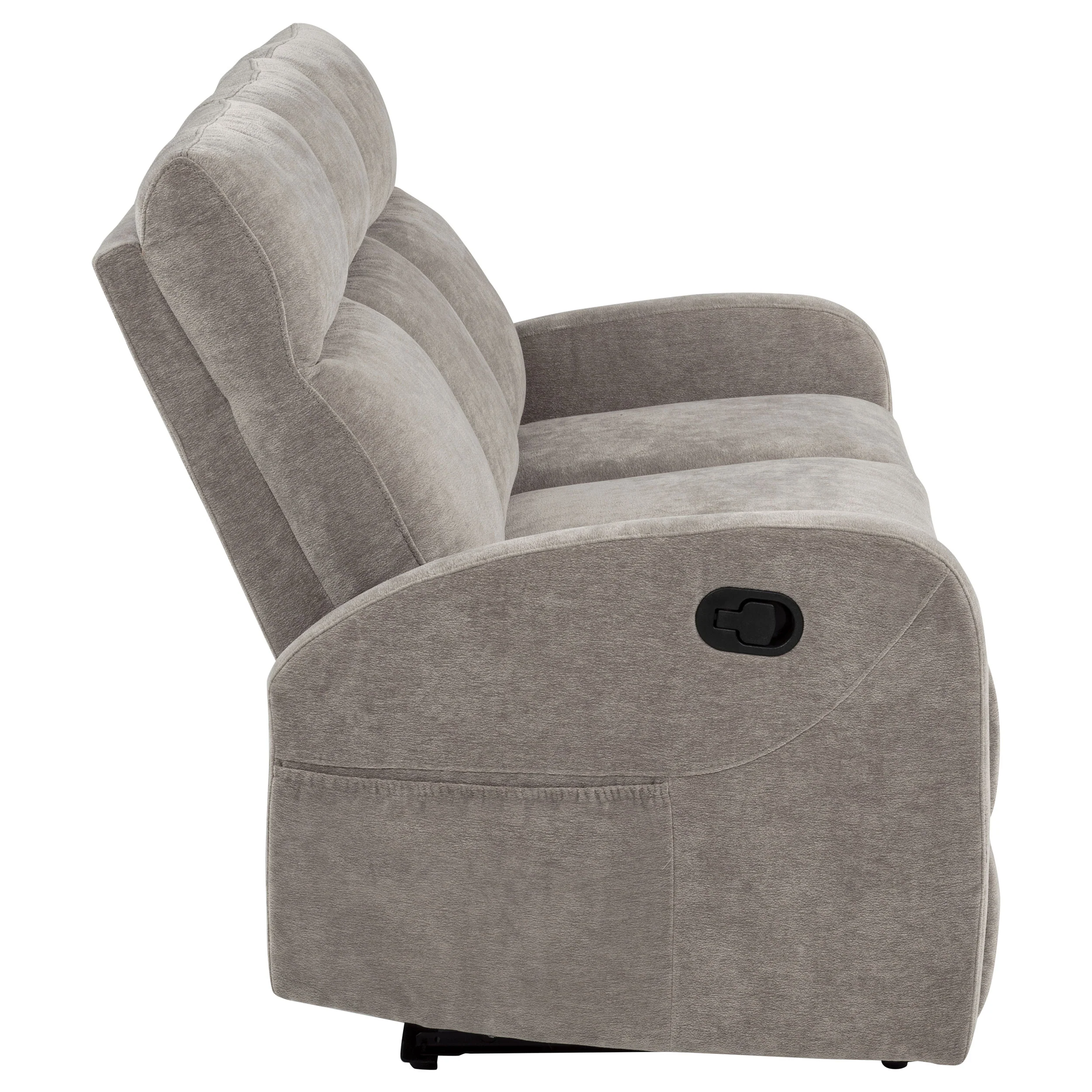 Hamilton Chenille Upholstered Manual Reclining Sofa Sand - Image 7