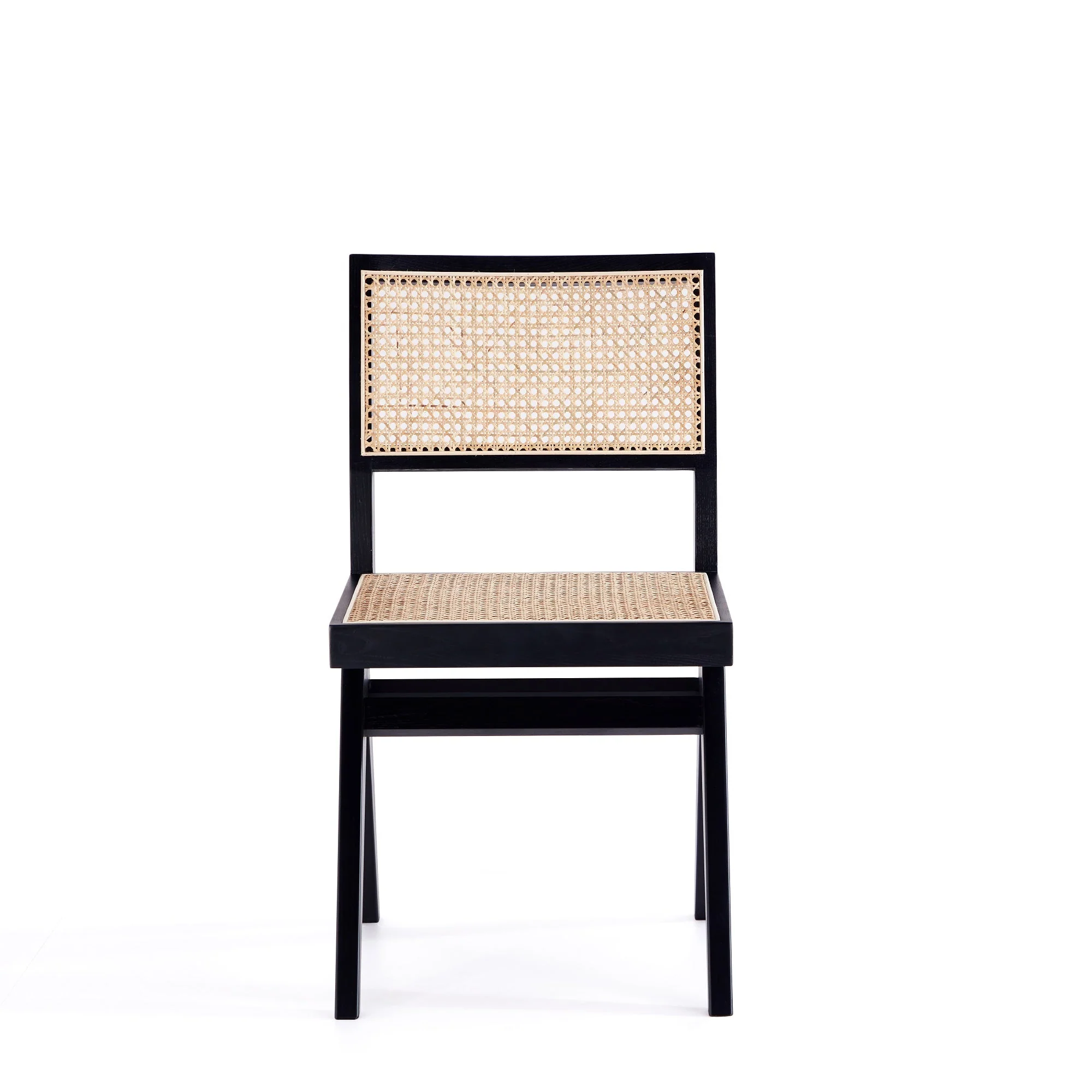 Hamlet Dining Chair in Black and Natural Cane (set of 2) - Image 4