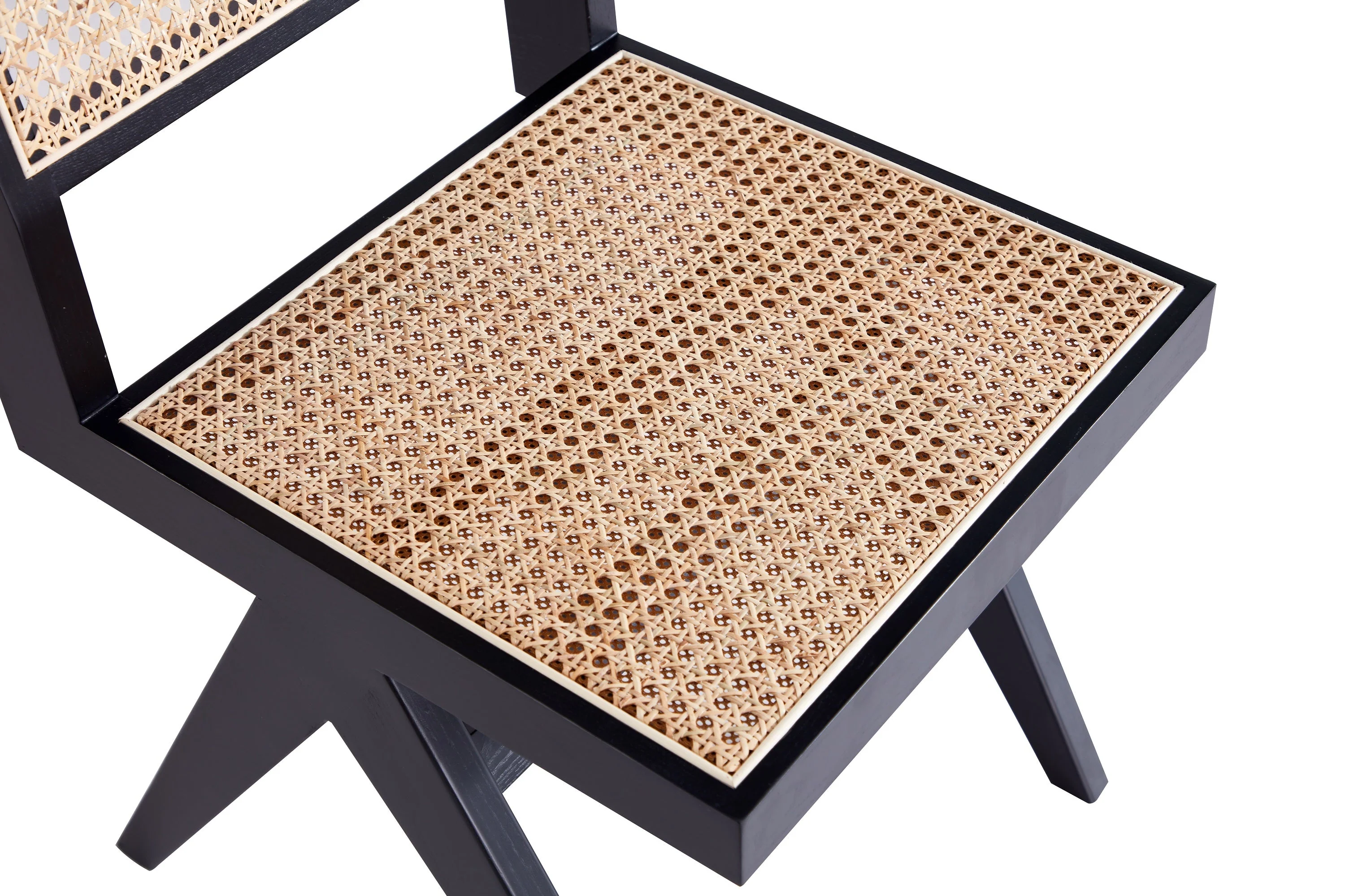 Hamlet Dining Chair in Black and Natural Cane (set of 4) - Image 8