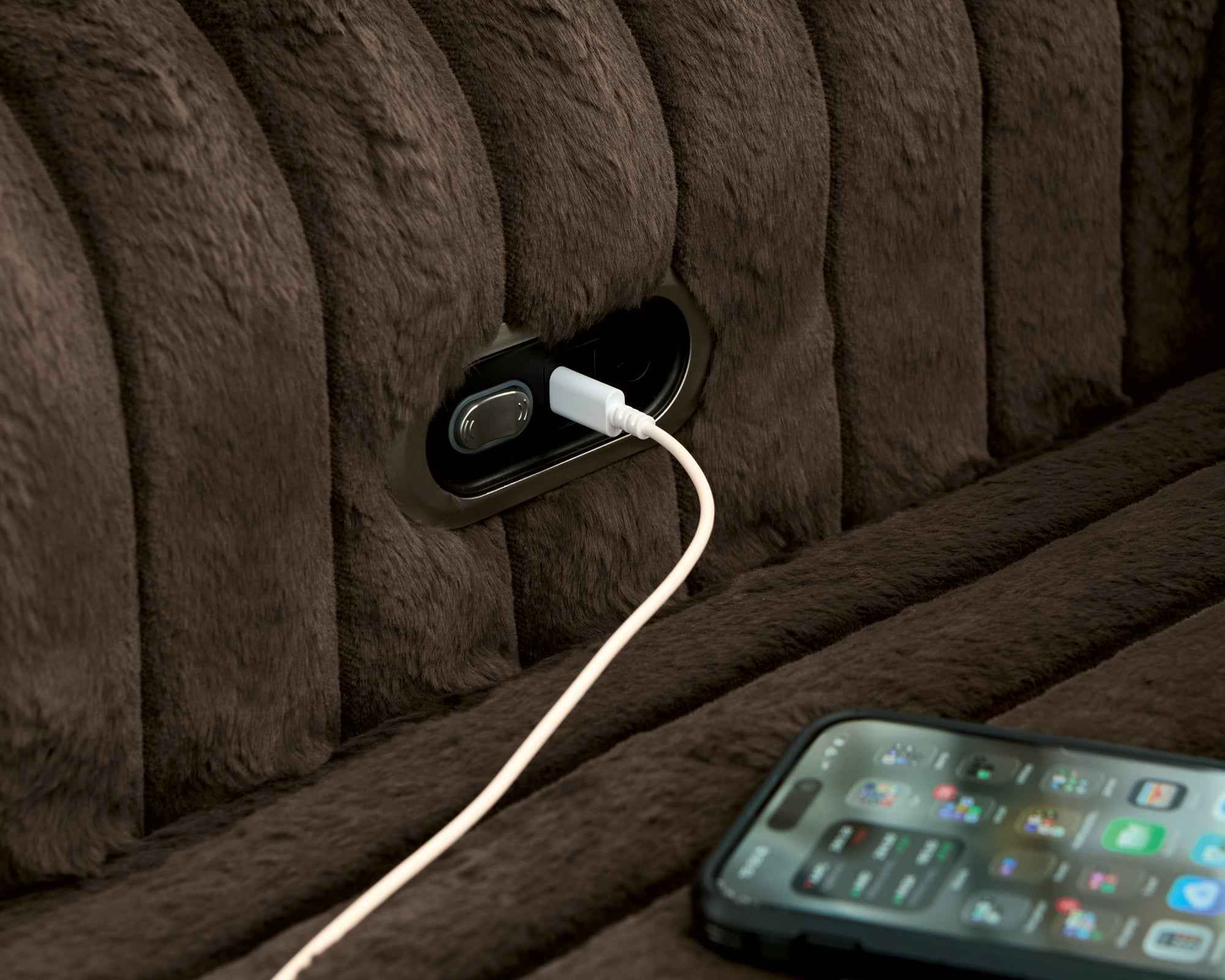 HamlinBay Chocolate Power Gliding Chaise - Image 7