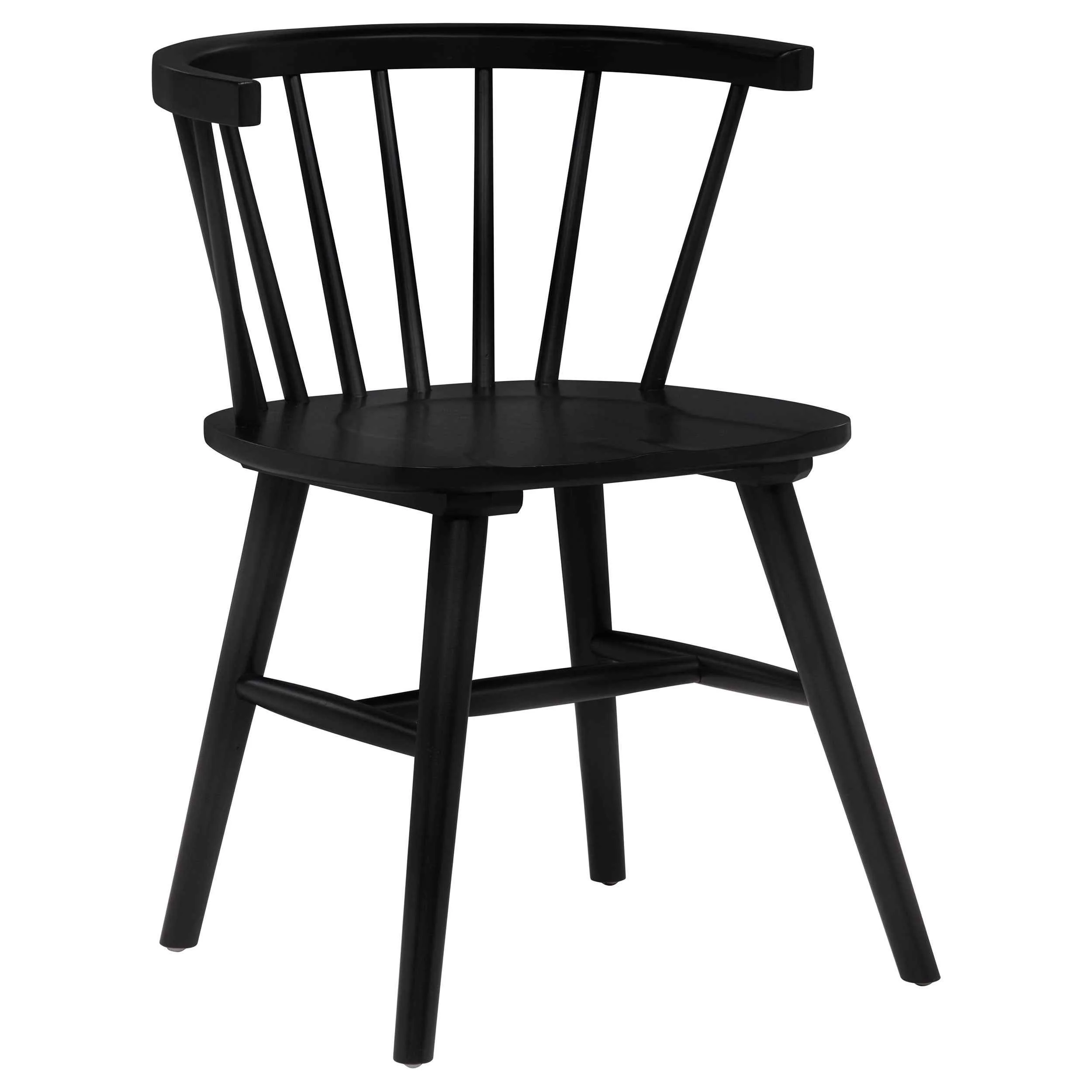 Hamlyn Black 5-piece Round Wood Dining Set - Image 3