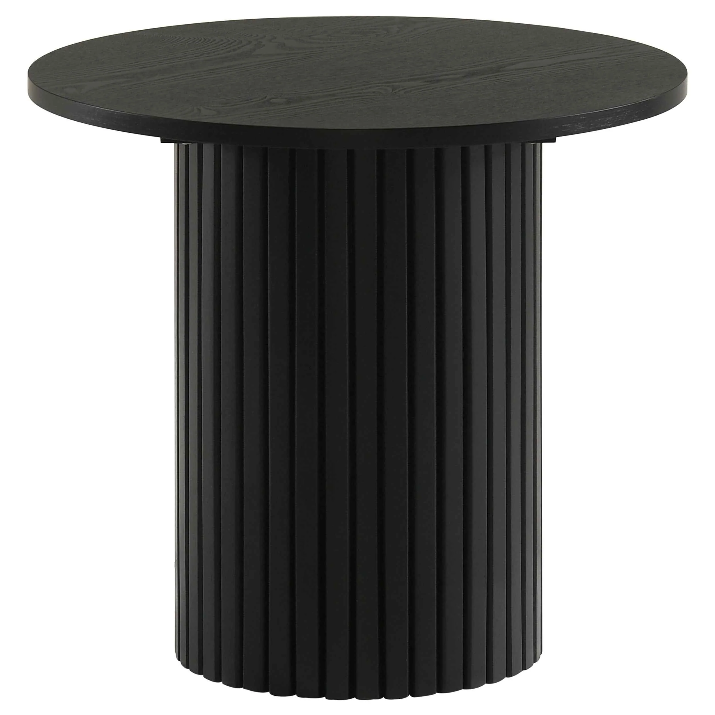 Hamlyn Black Round Fluted Occasional Side End Table - Image 2