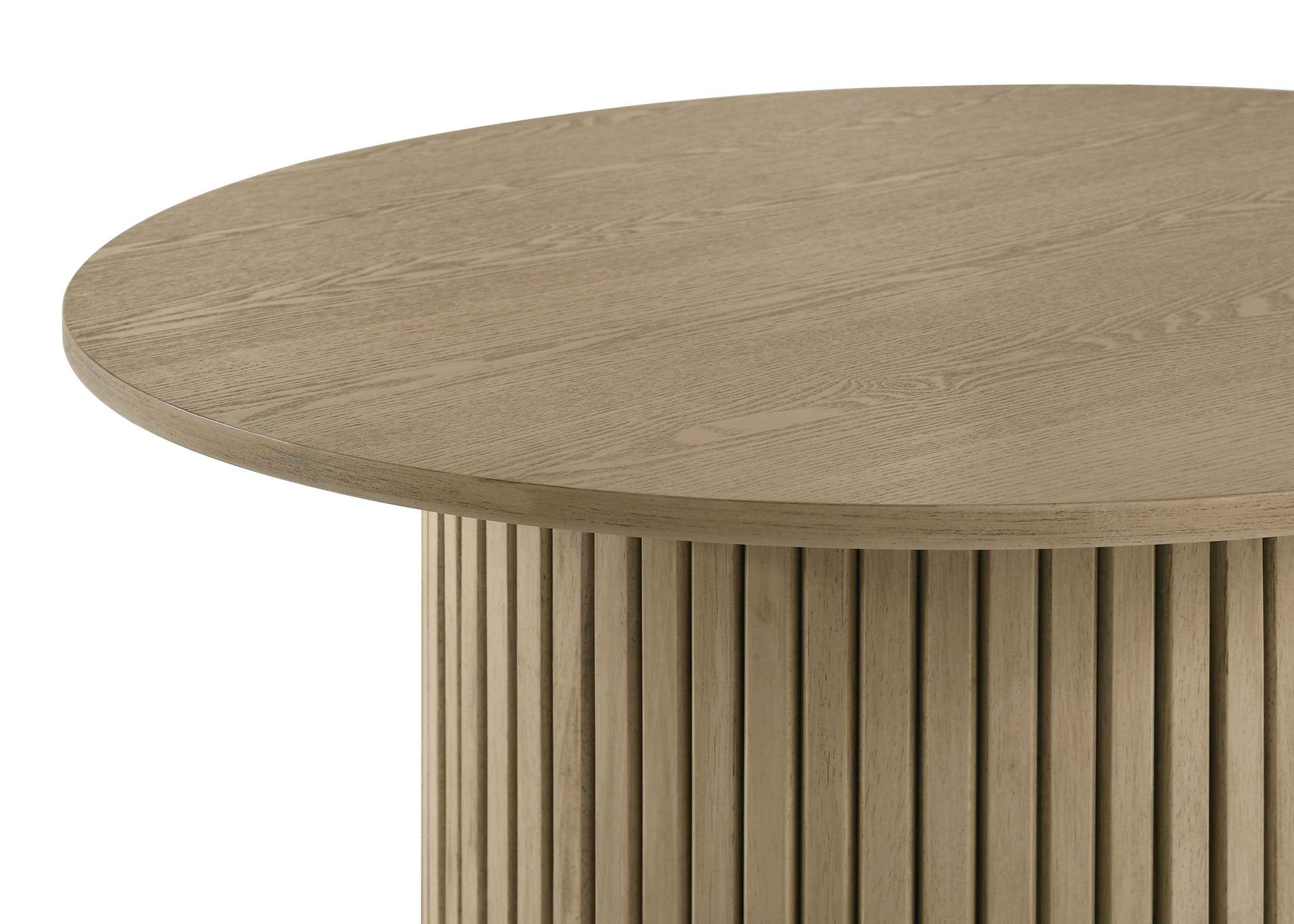 Hamlyn Cream/Natural Oak 5-piece Round Wood Dining Set - Image 4