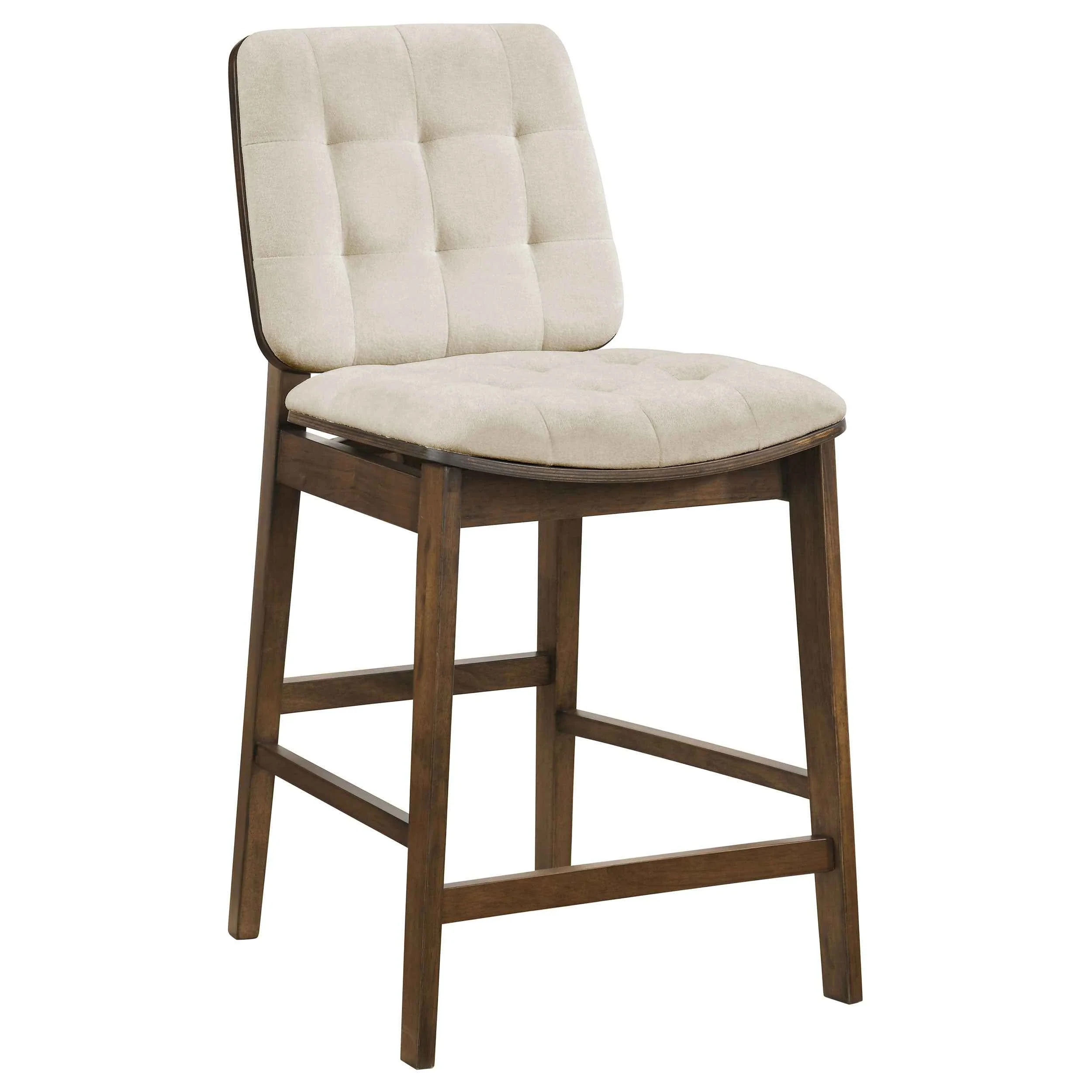 Hamlyn Cream/Walnut 5-piece Round Wood Counter Height Dining Set - Image 5