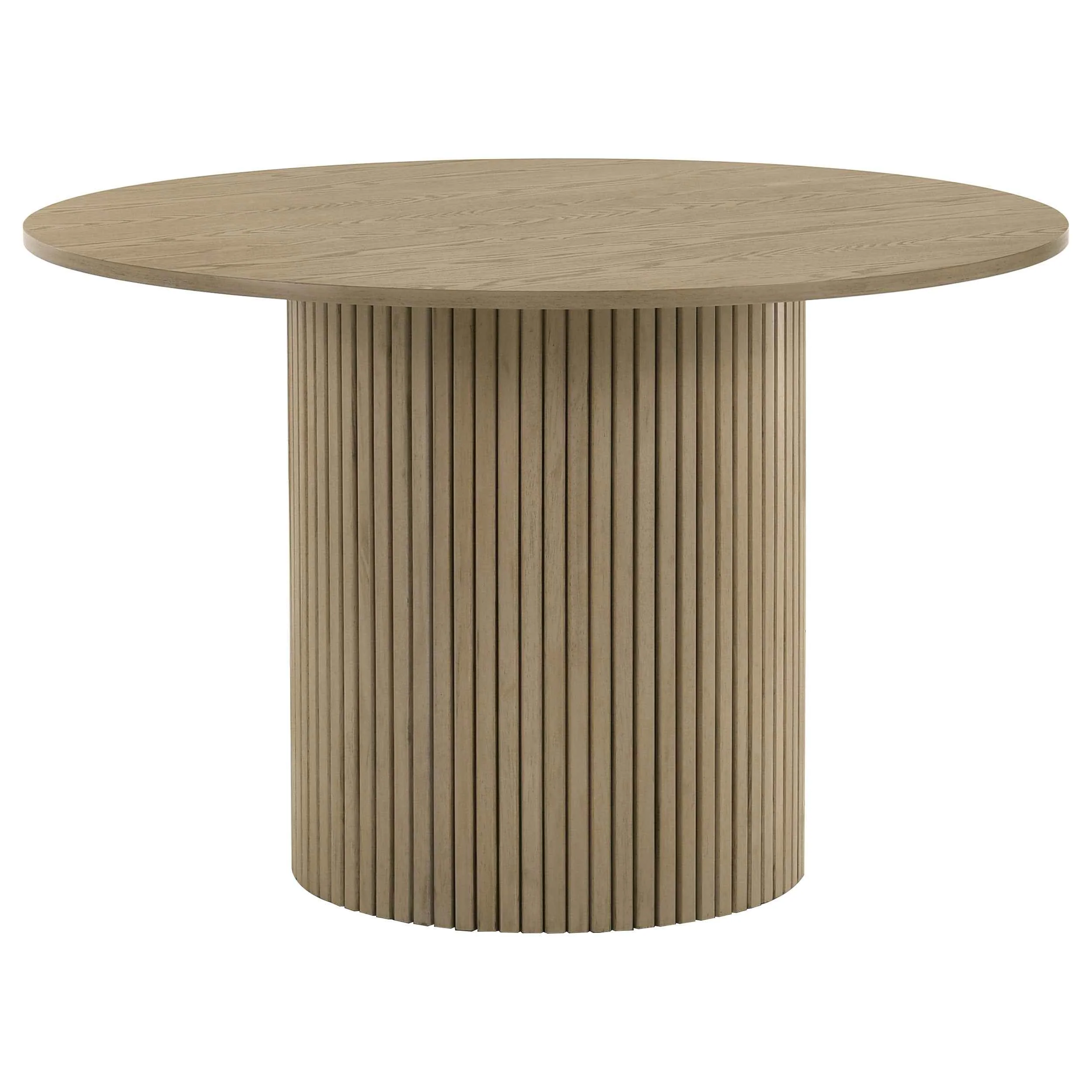 Hamlyn Grey/Natural Oak 5-piece Round Wood Dining Set - Image 2