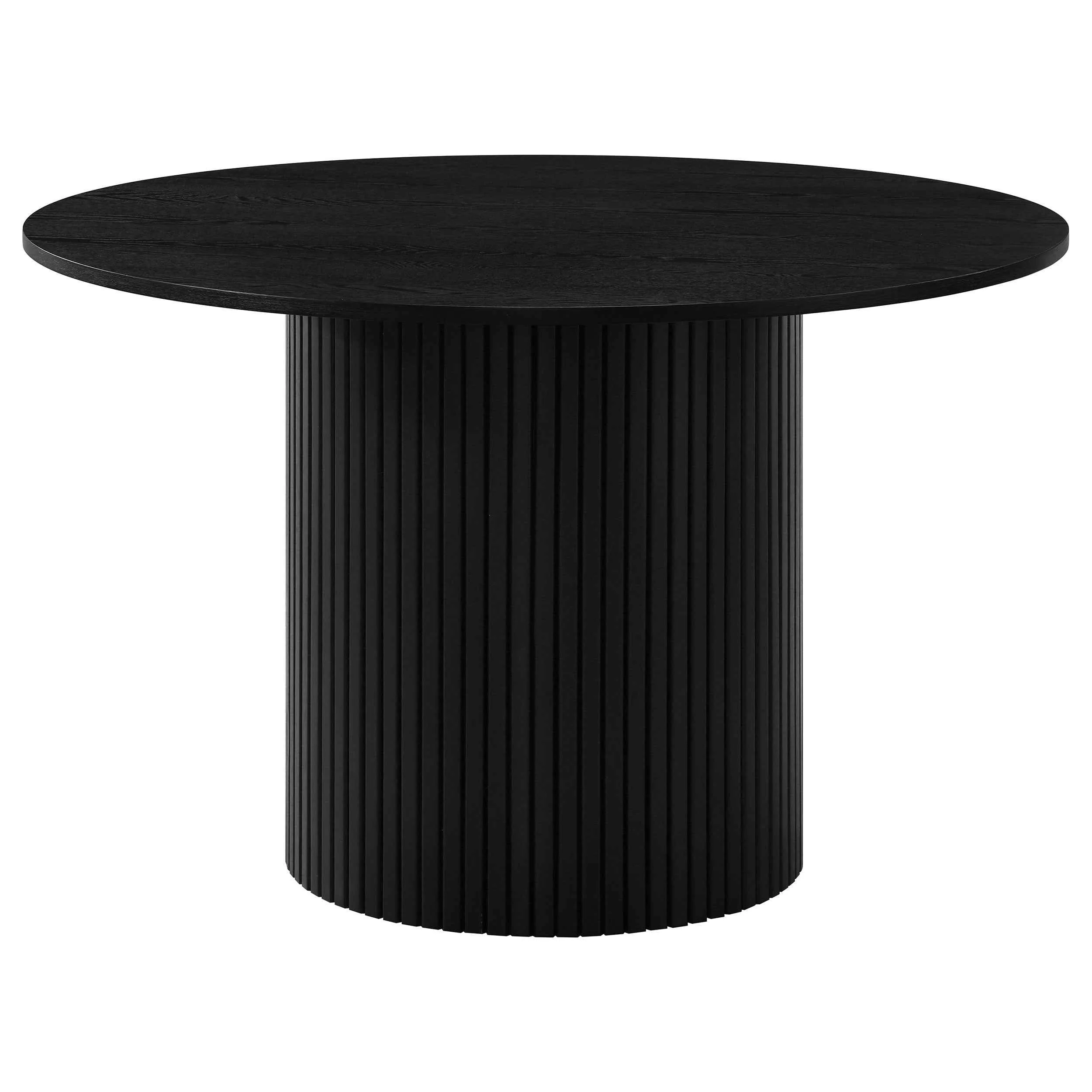 Hamlyn Wheat/Black 5-piece Round Wood Dining Set - Image 2