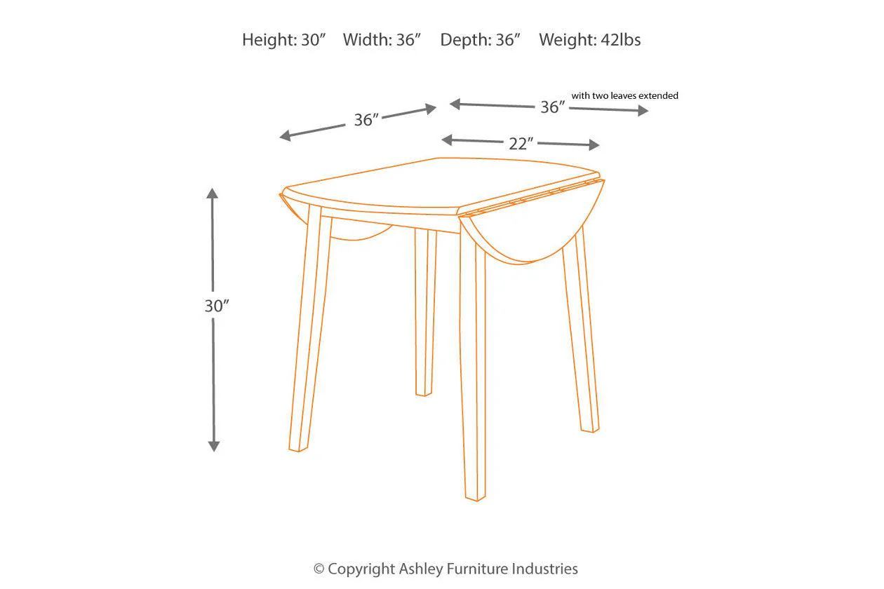 Hammis Dark Brown Dining Drop Leaf Table - Image 4