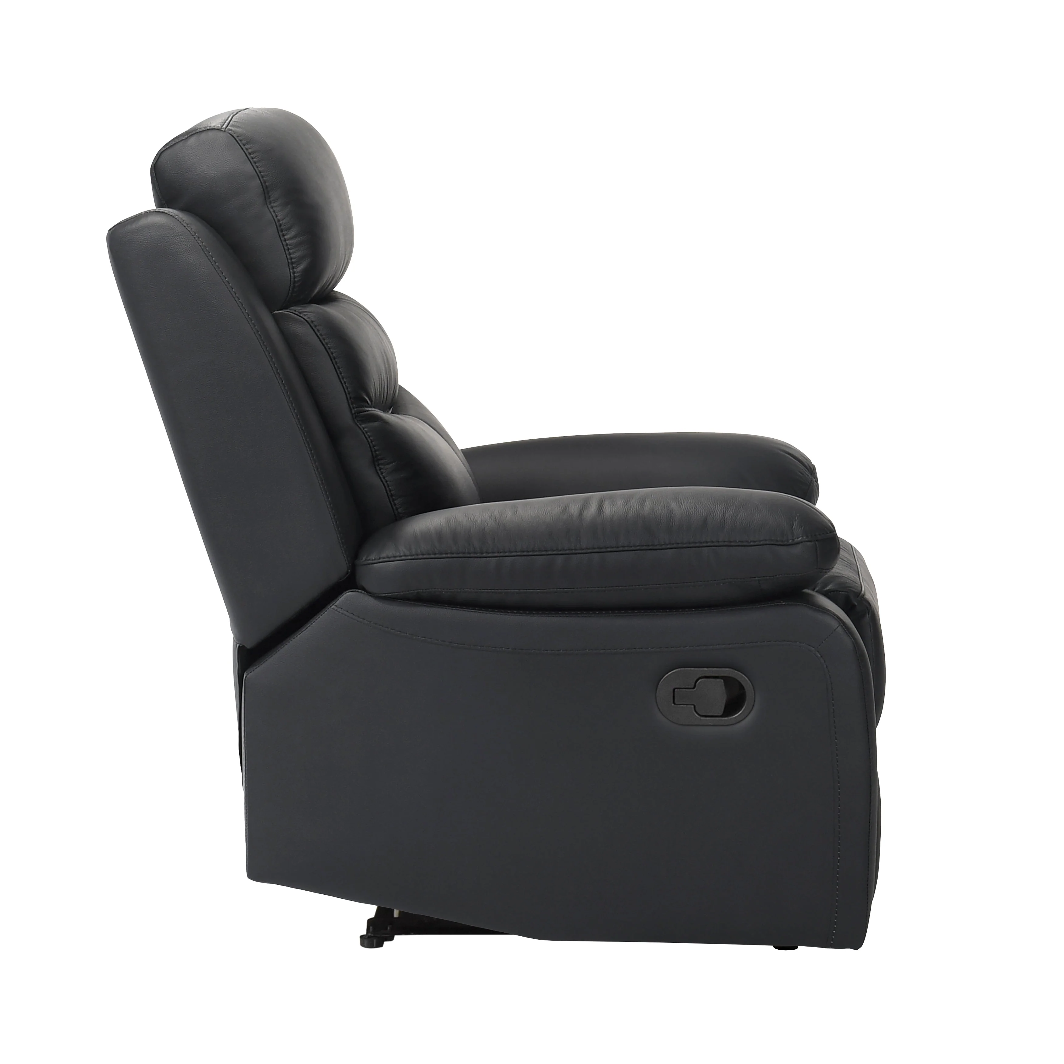 Hancock Black Leather Double Reclining Living Room Set - Image 13