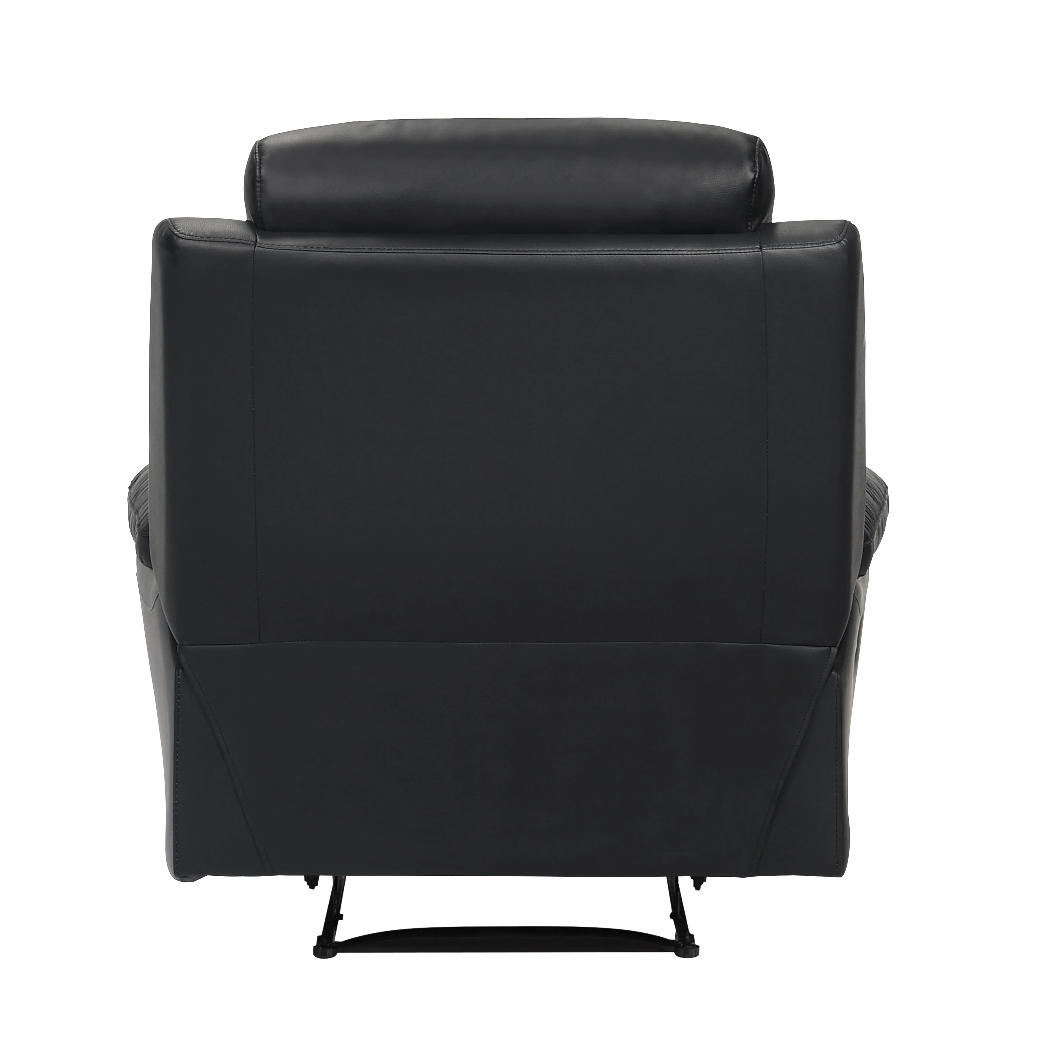 Hancock Black Leather Double Reclining Living Room Set - Image 14