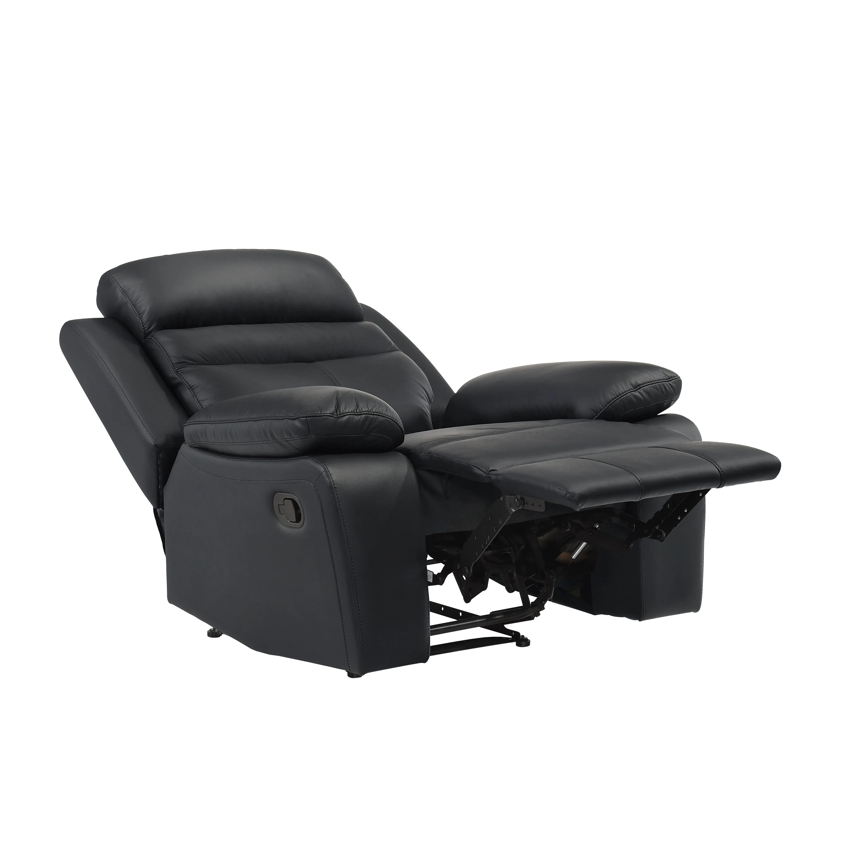 Hancock Black Leather Double Reclining Living Room Set - Image 15