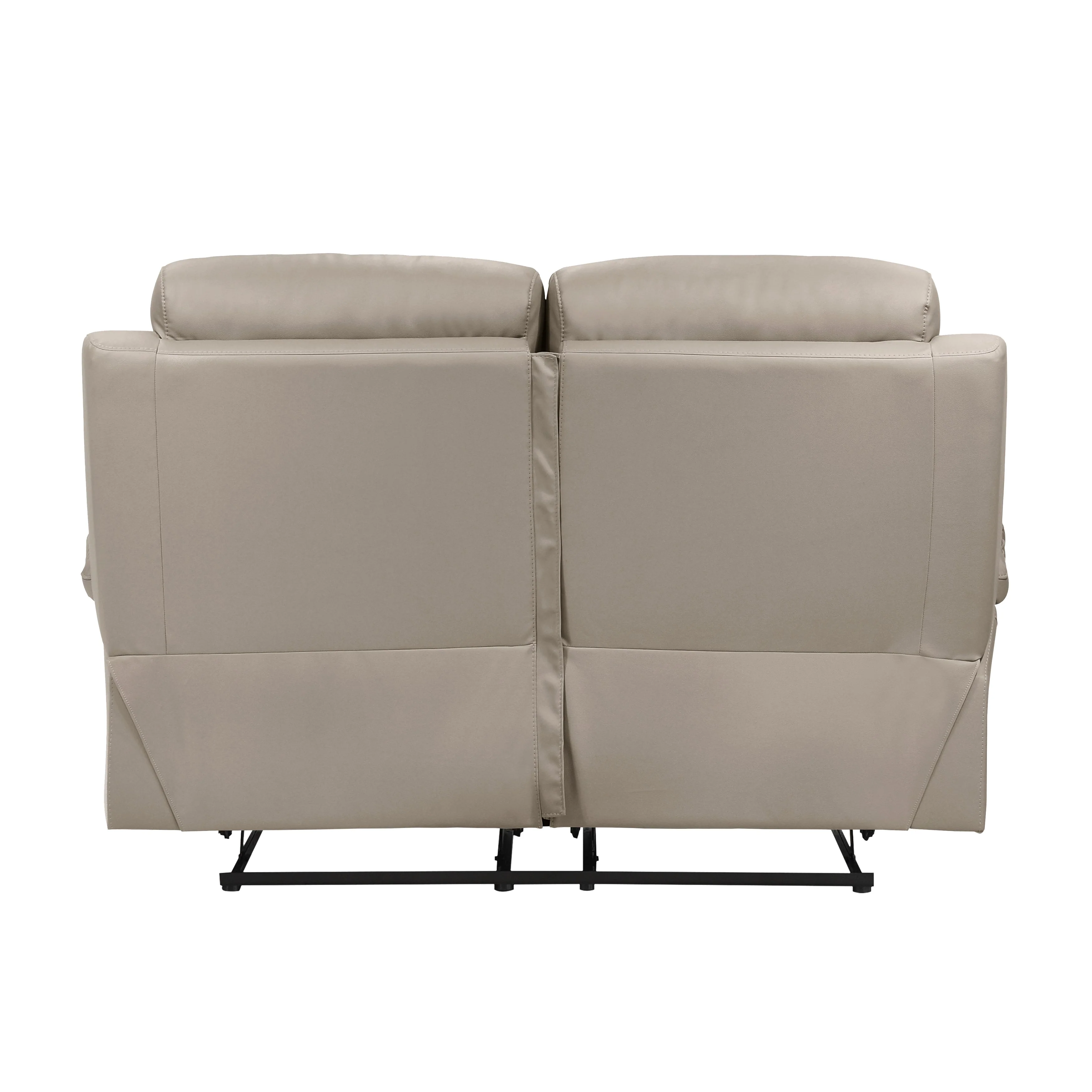 Hancock Latte Leather Double Reclining Loveseat - Image 4