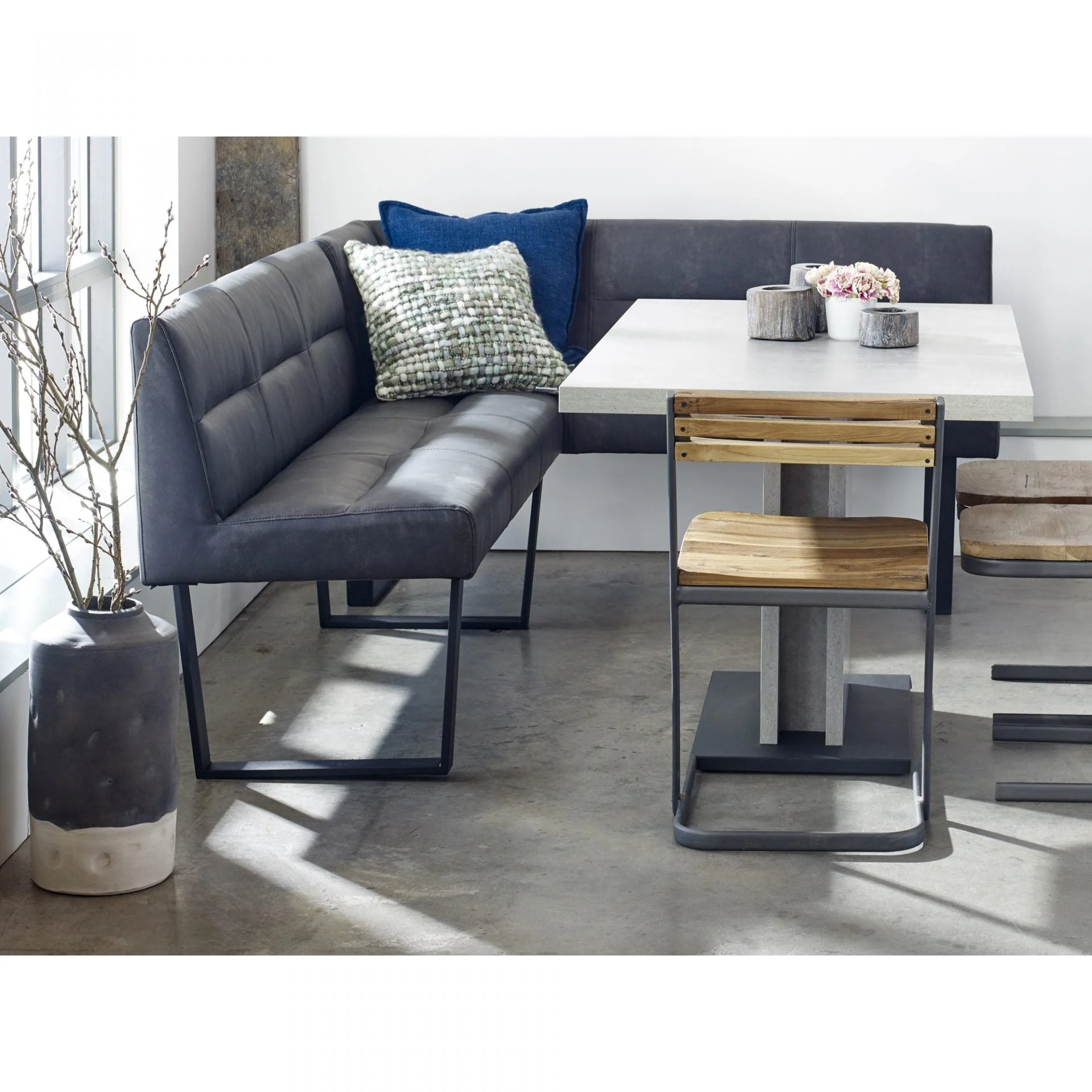 Hanlon Corner Bench Dark Grey - Image 2