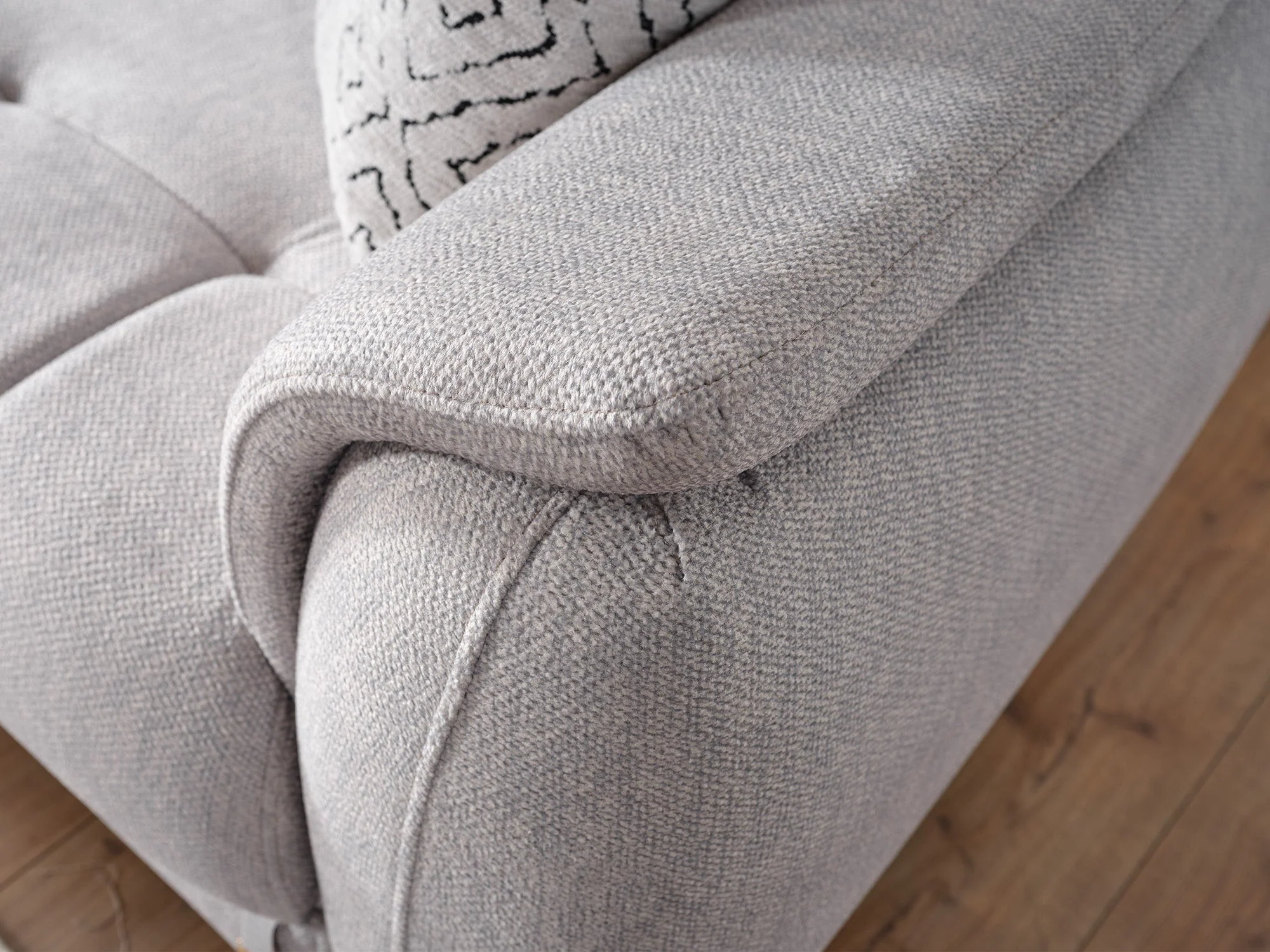 Happy Grey 4-pieces (2 Sofa & 2 Chair) Living Room Set - Image 5