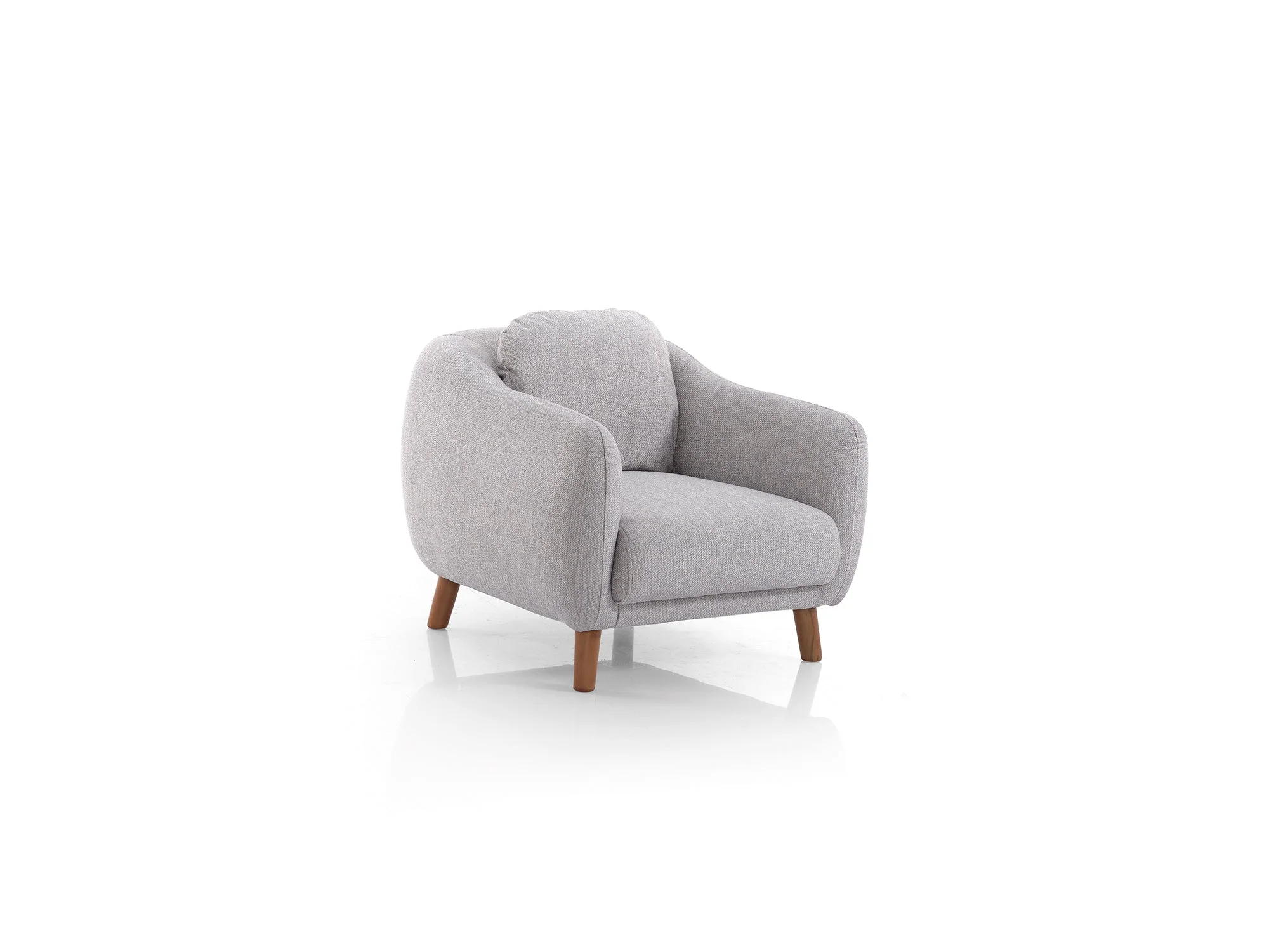 Happy Grey 4-pieces (2 Sofa & 2 Chair) Living Room Set - Image 6