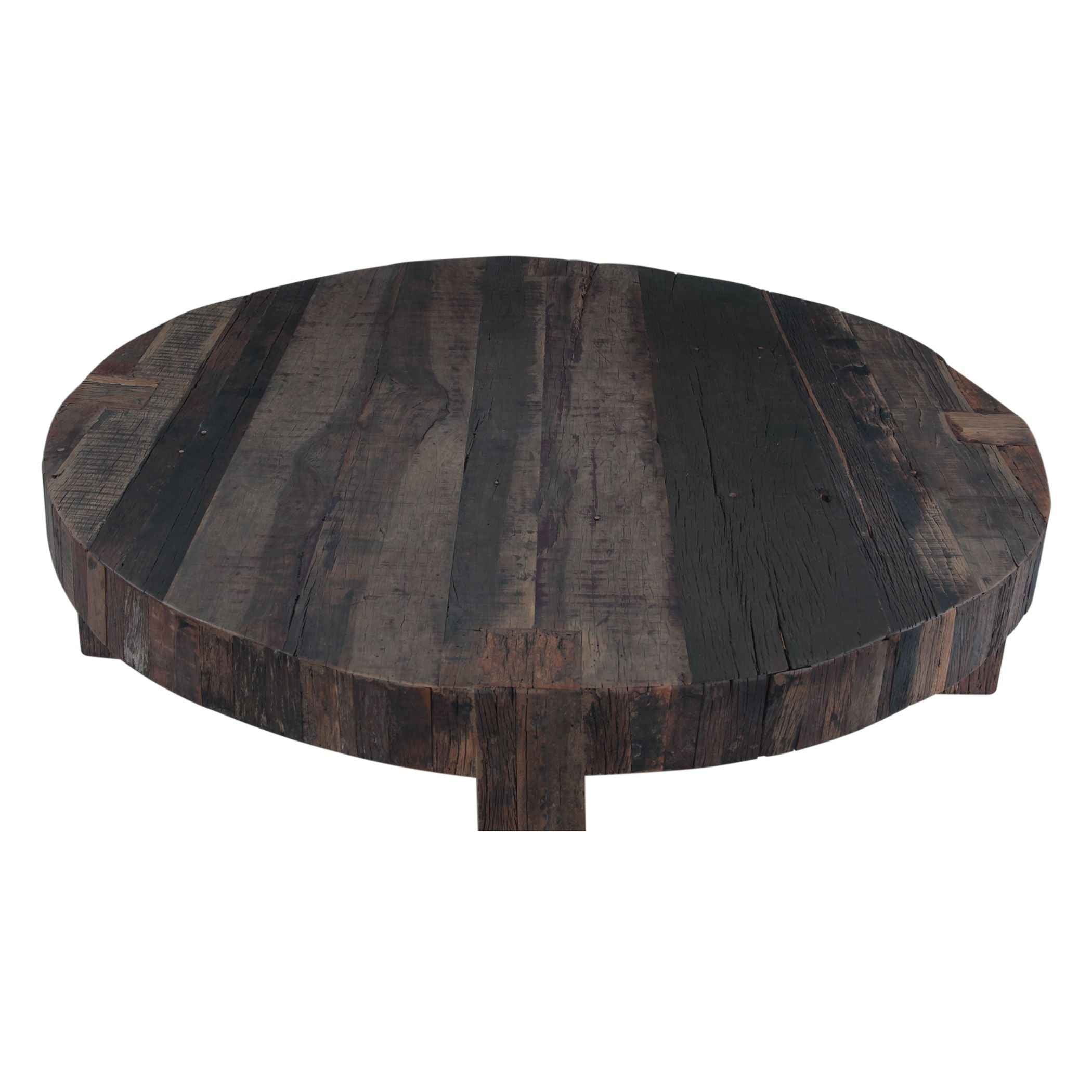 Harbor 58" Coffee Table with Cross Base in Reclaimed Hardwood - Image 4