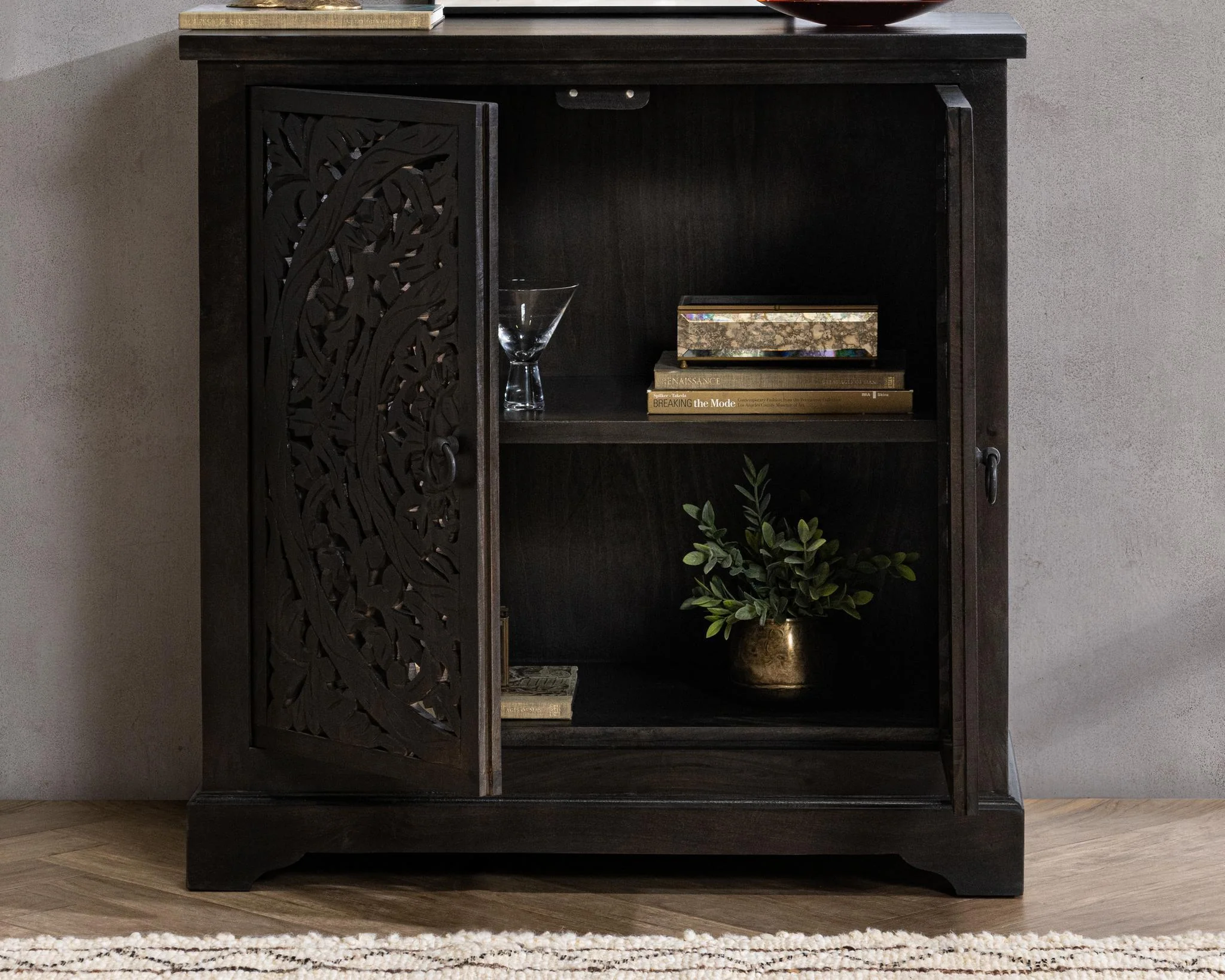 Harmony 2 Door Cabinet - Harvest Walnut - Image 8