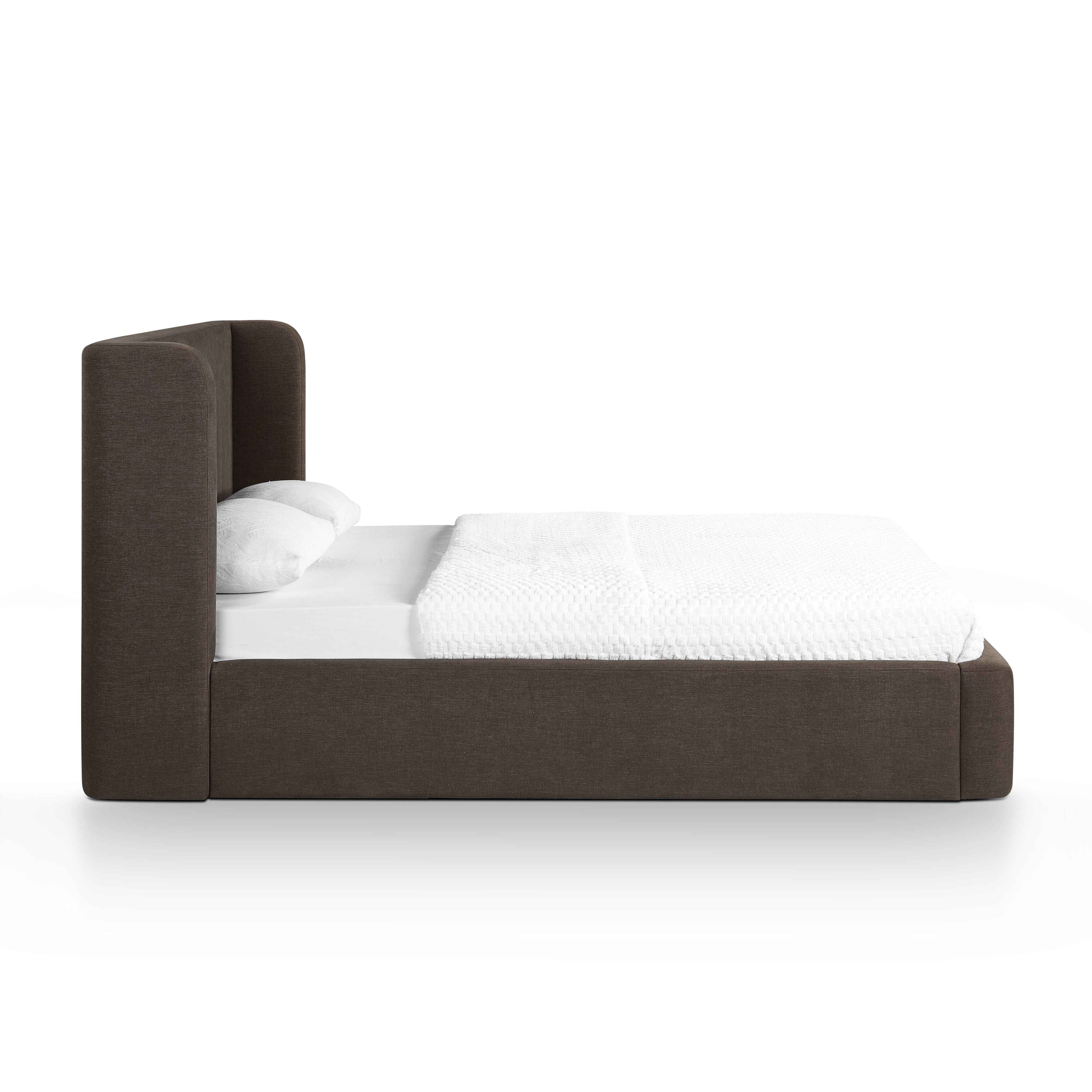 Harmony Chocolate Brown Performance Chenille Queen Bed - Image 4