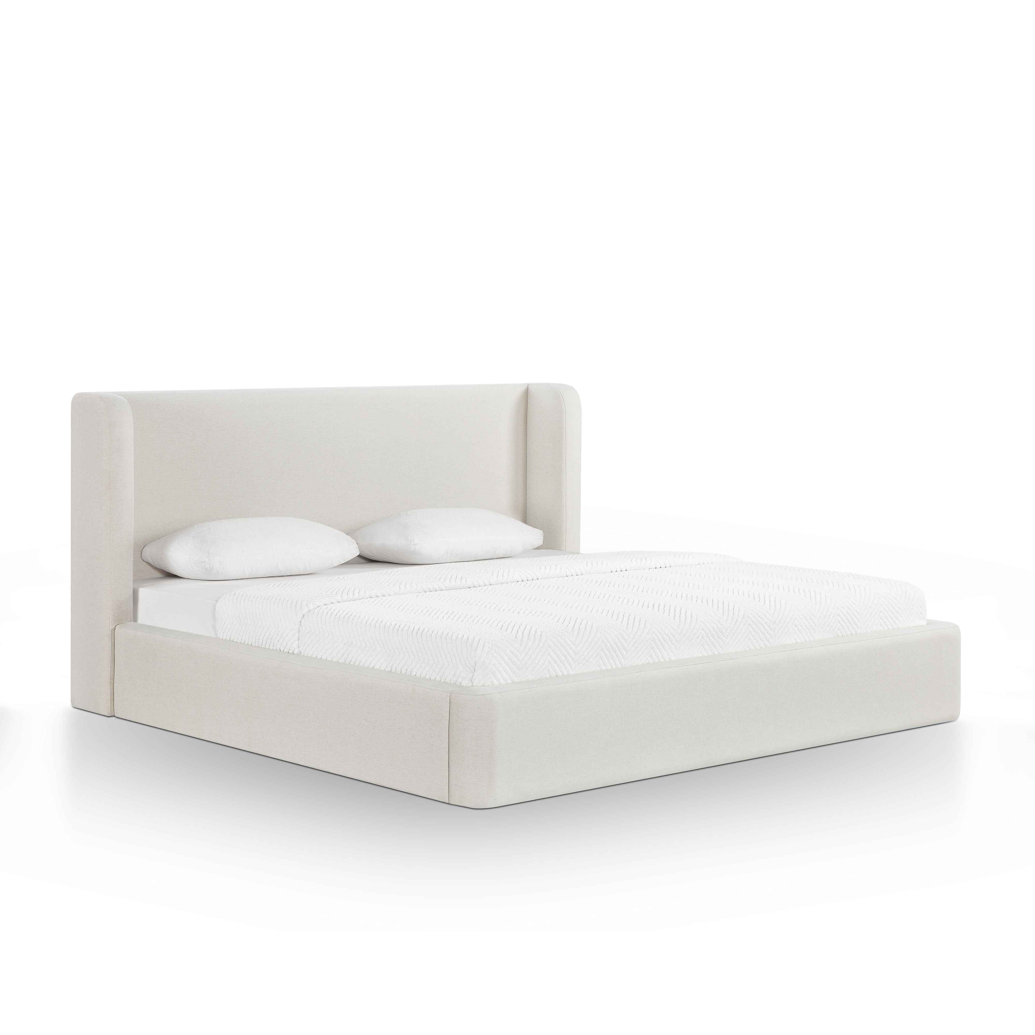 Harmony Cream Performance Chenille King Bed - Image 3