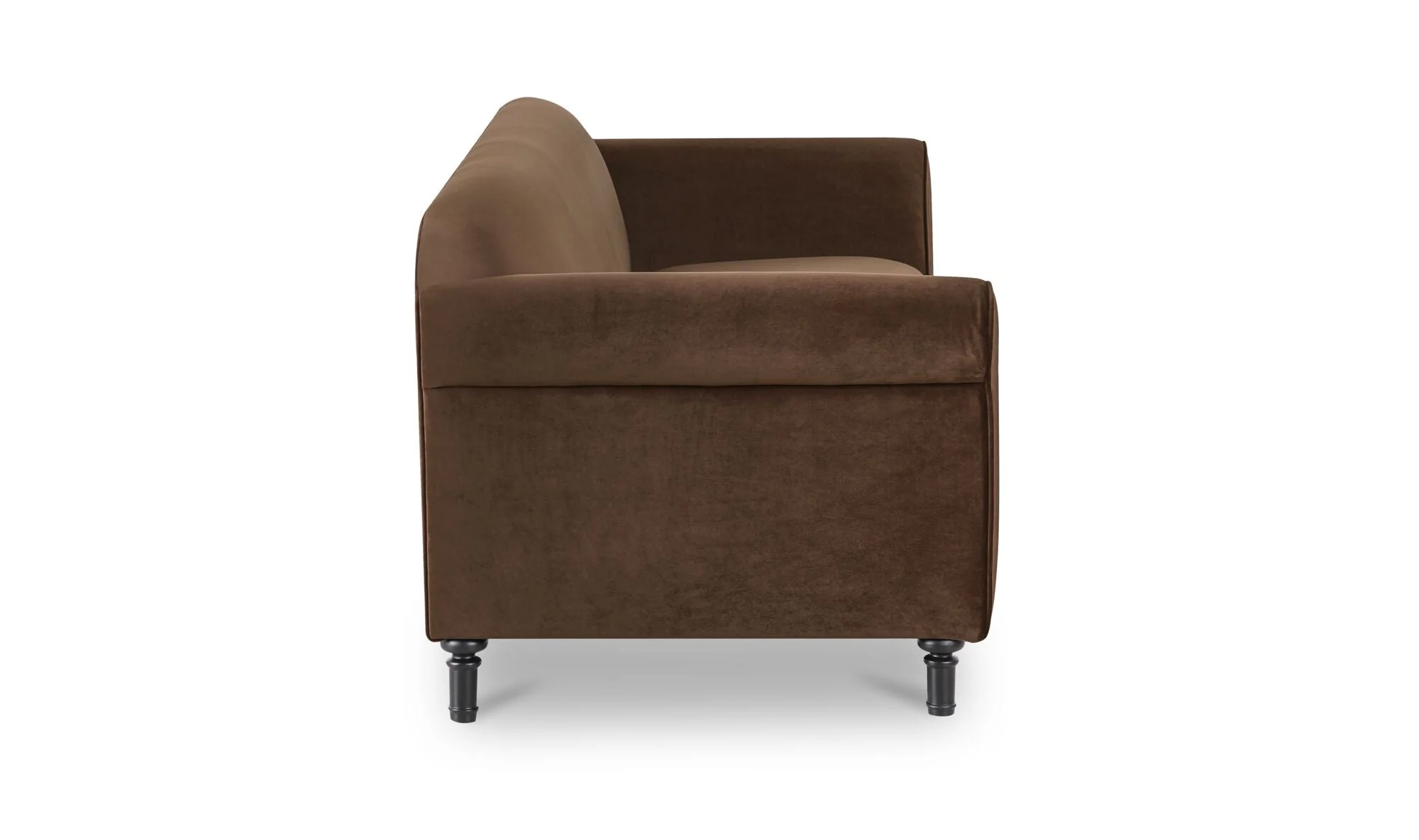 Harmony Sofa Dark Brown Faux Mohair - Image 4
