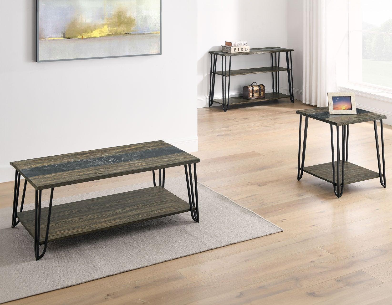 Harper End Table with SIntered Stone Inlay - Image 6