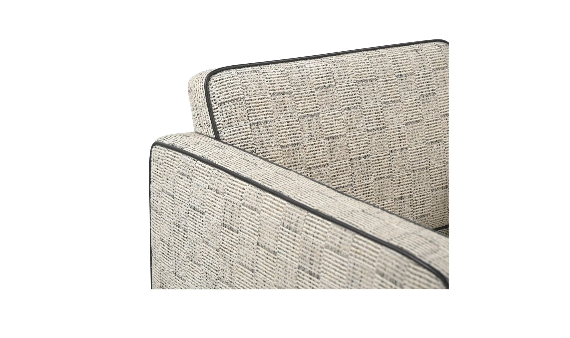 Harris Accent Chair Black And Beige Weave - Image 7