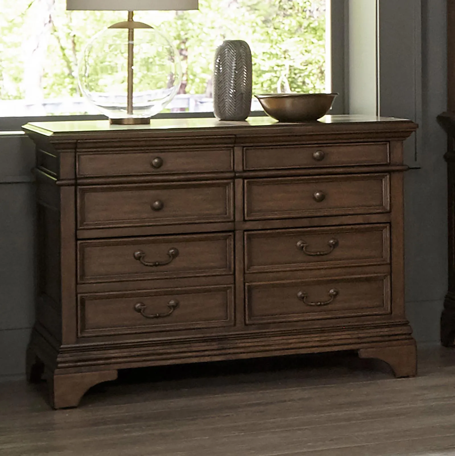 Hartshill Burnished Oak 5-Drawer File Cabinet