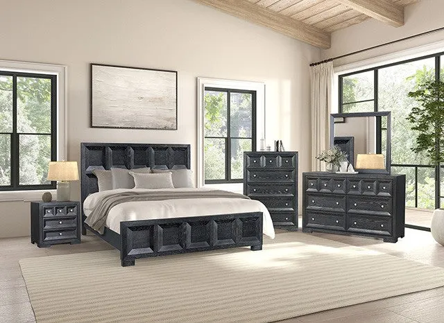 Hatton Cross Weathered Black 5-Piece Queen Bedroom Set (N2)
