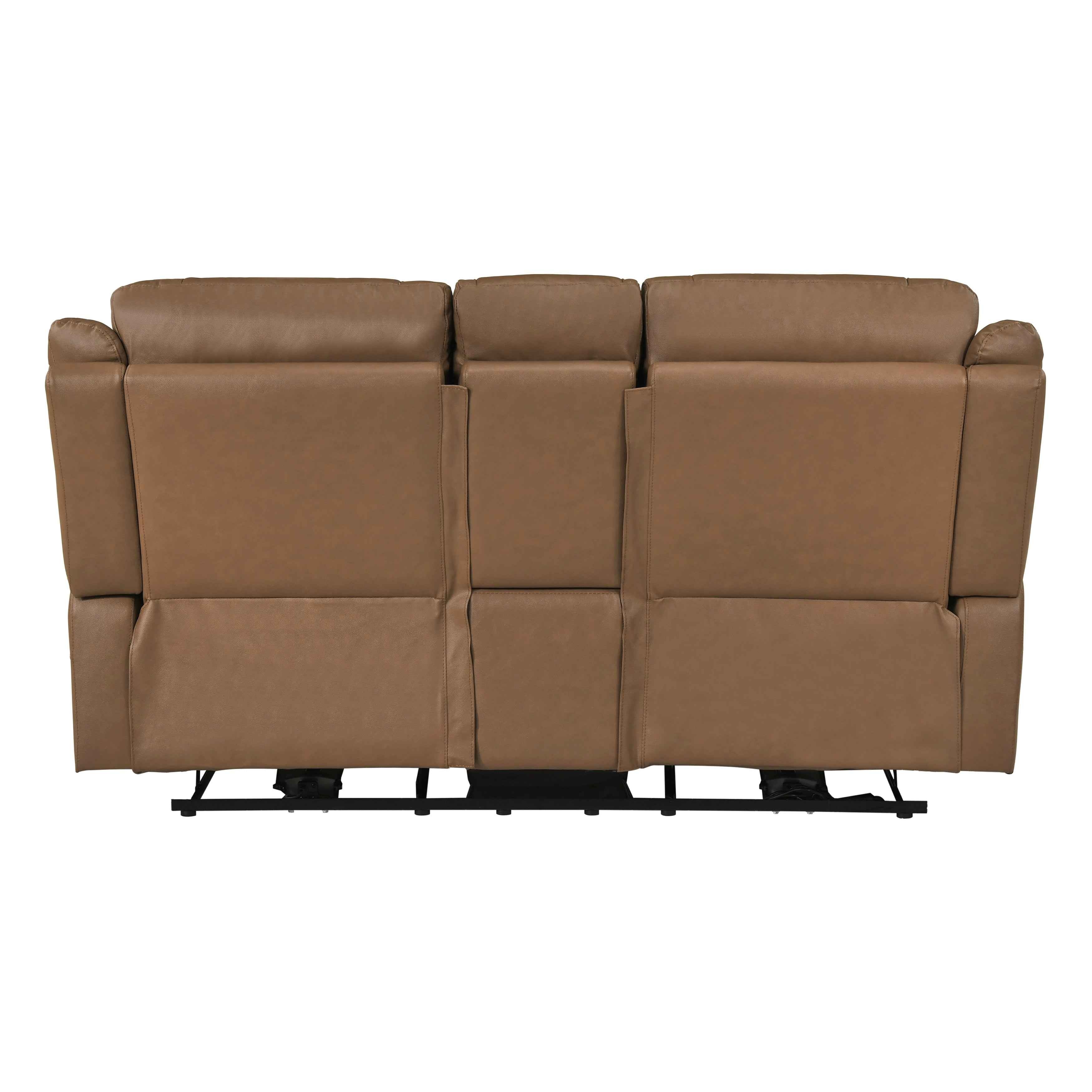 Haven Brown Power Double Reclining Loveseat with Center Console - Image 3