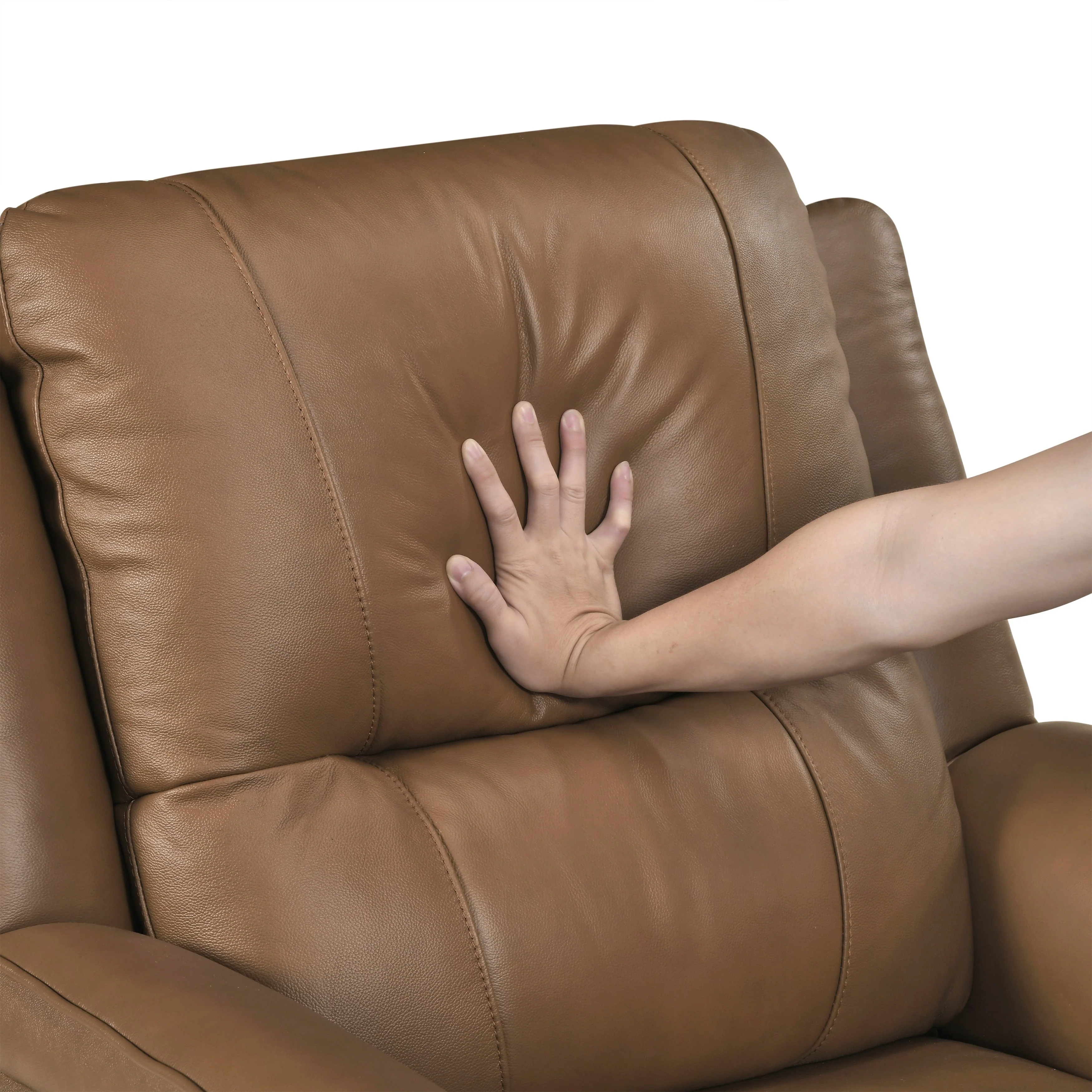 Haven Brown Power Double Reclining Loveseat with Center Console - Image 6