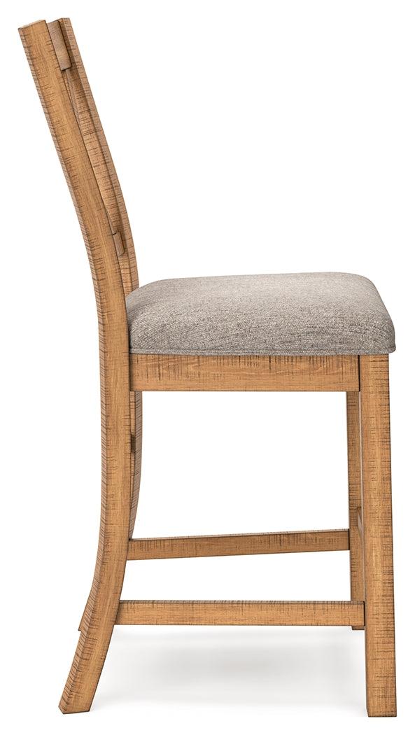 Havonplane Light Brown Pine Counter Height Dining Table and 6 Barstools - Image 12