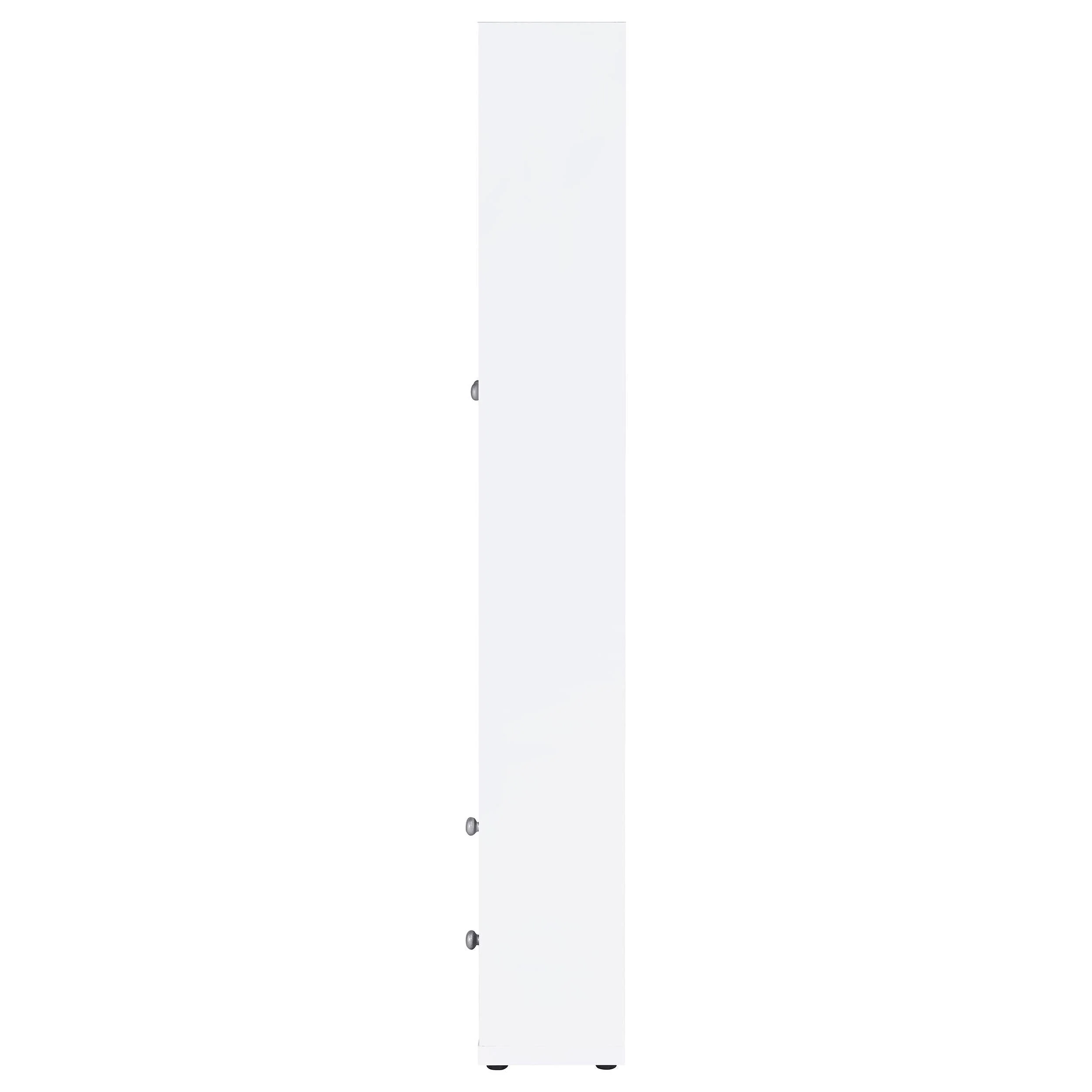 Hawthorne White 4-Shelf Glass Door Tall Cabinet with Drawers - Image 6