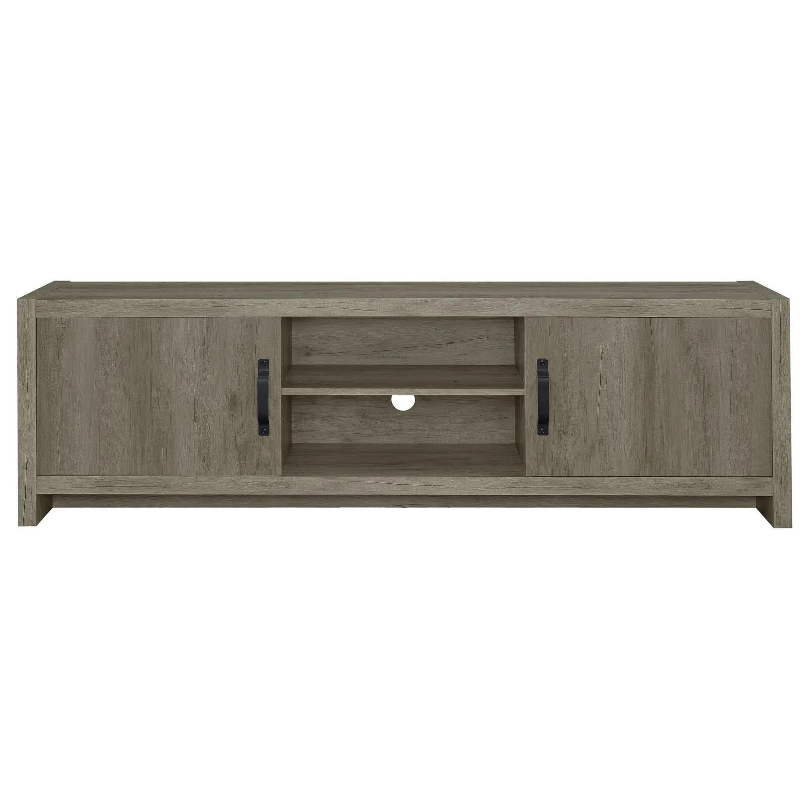 Hays Gray Driftwood 2-Door TV Console - Image 4