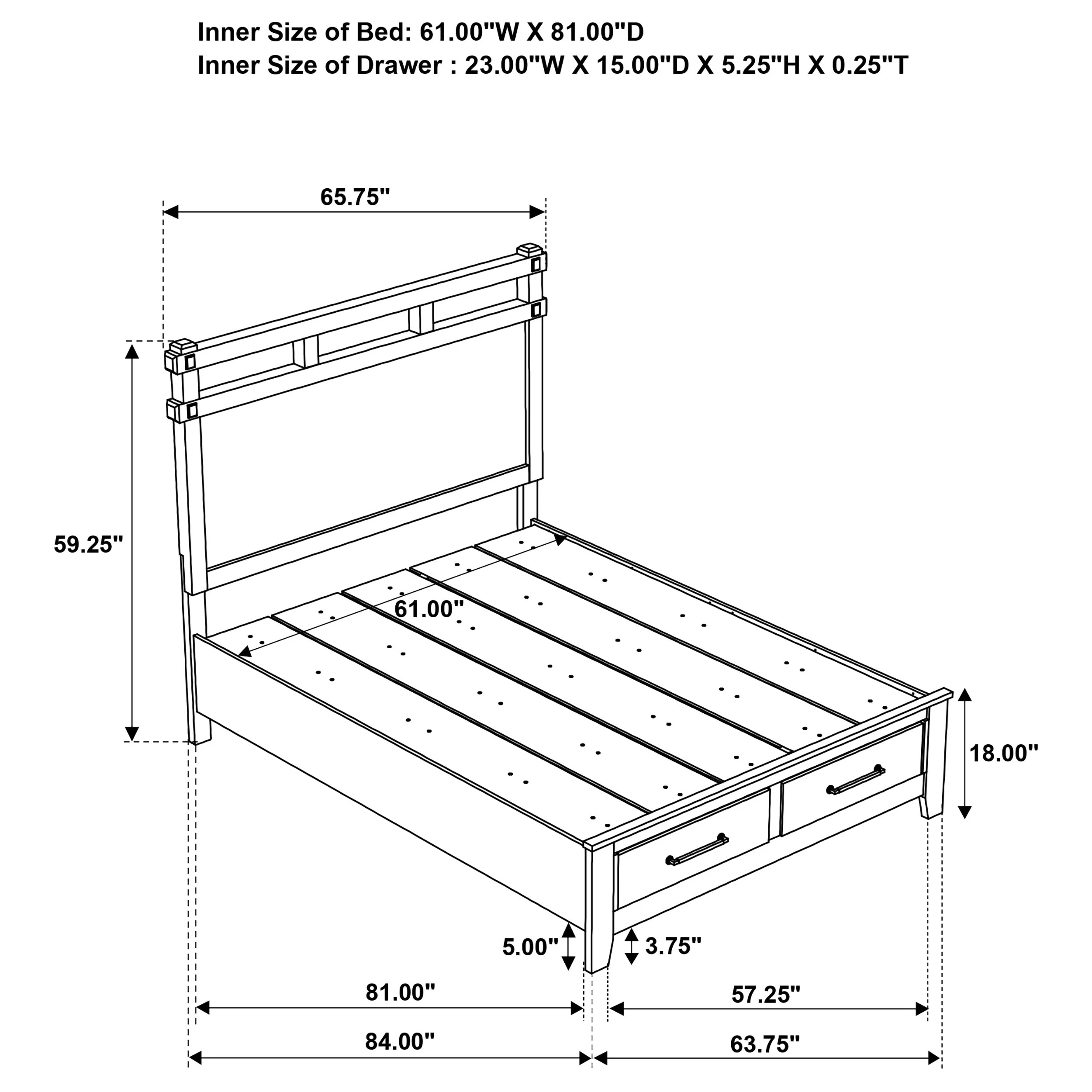 Hazlewood Vineyard Oak 5-Piece Queen Storage Bedroom Set - Image 15