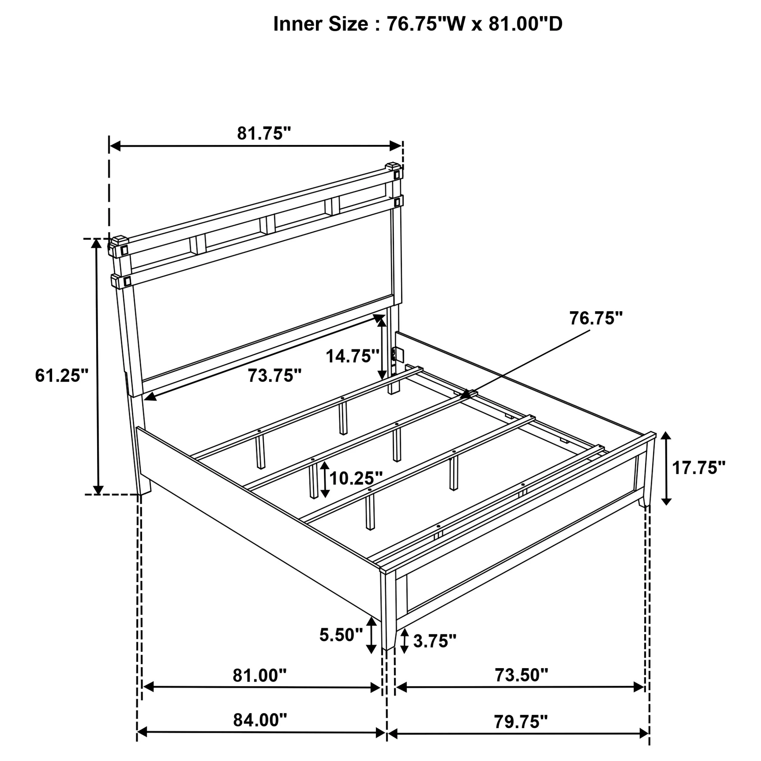 Hazlewood Vineyard Oak 61-inch Eastern King Panel Bed - Image 9