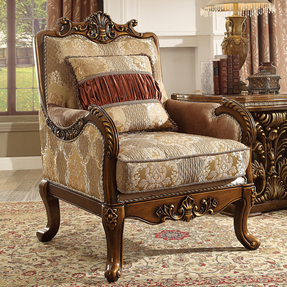 HD-1601 Antique Gold Chair