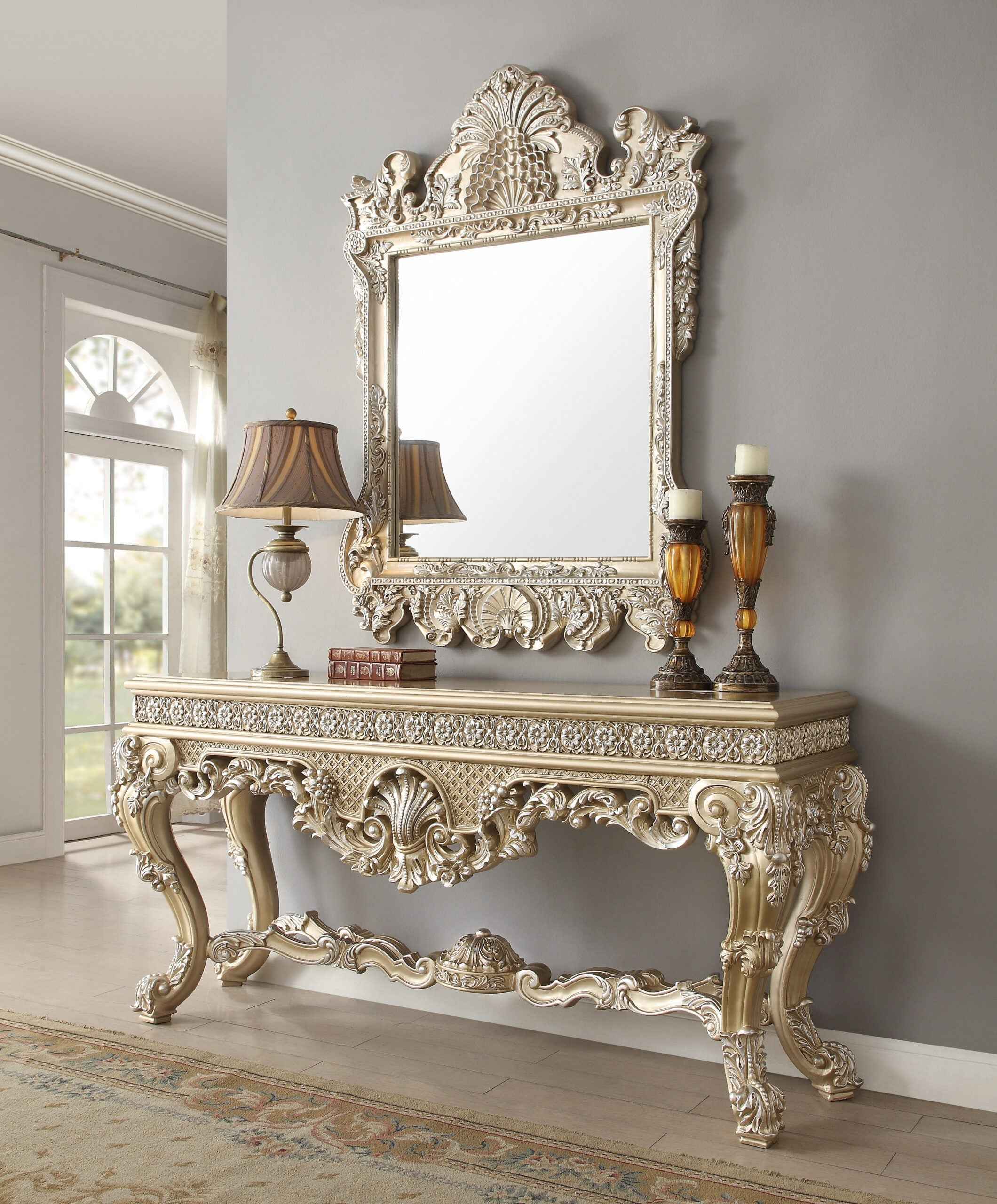 HD-8022 Champagne Gold 7-Piece Dining Room Set - Image 5