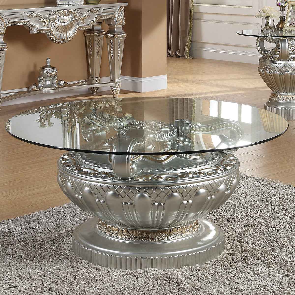 HD-8908S Silver 3-Piece Coffee Table Set - Image 2