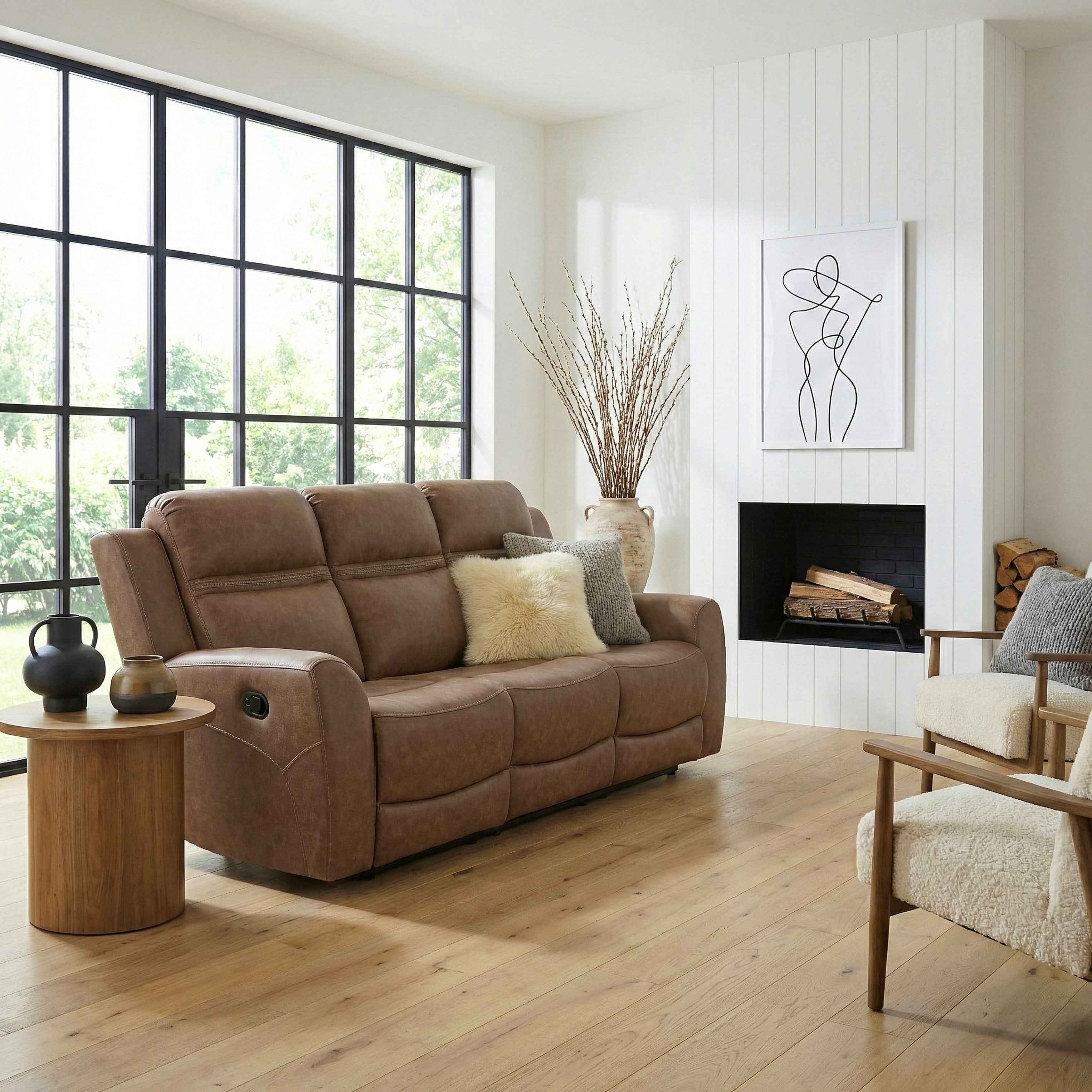 Hearth Brown Double Reclining Sofa - Image 16