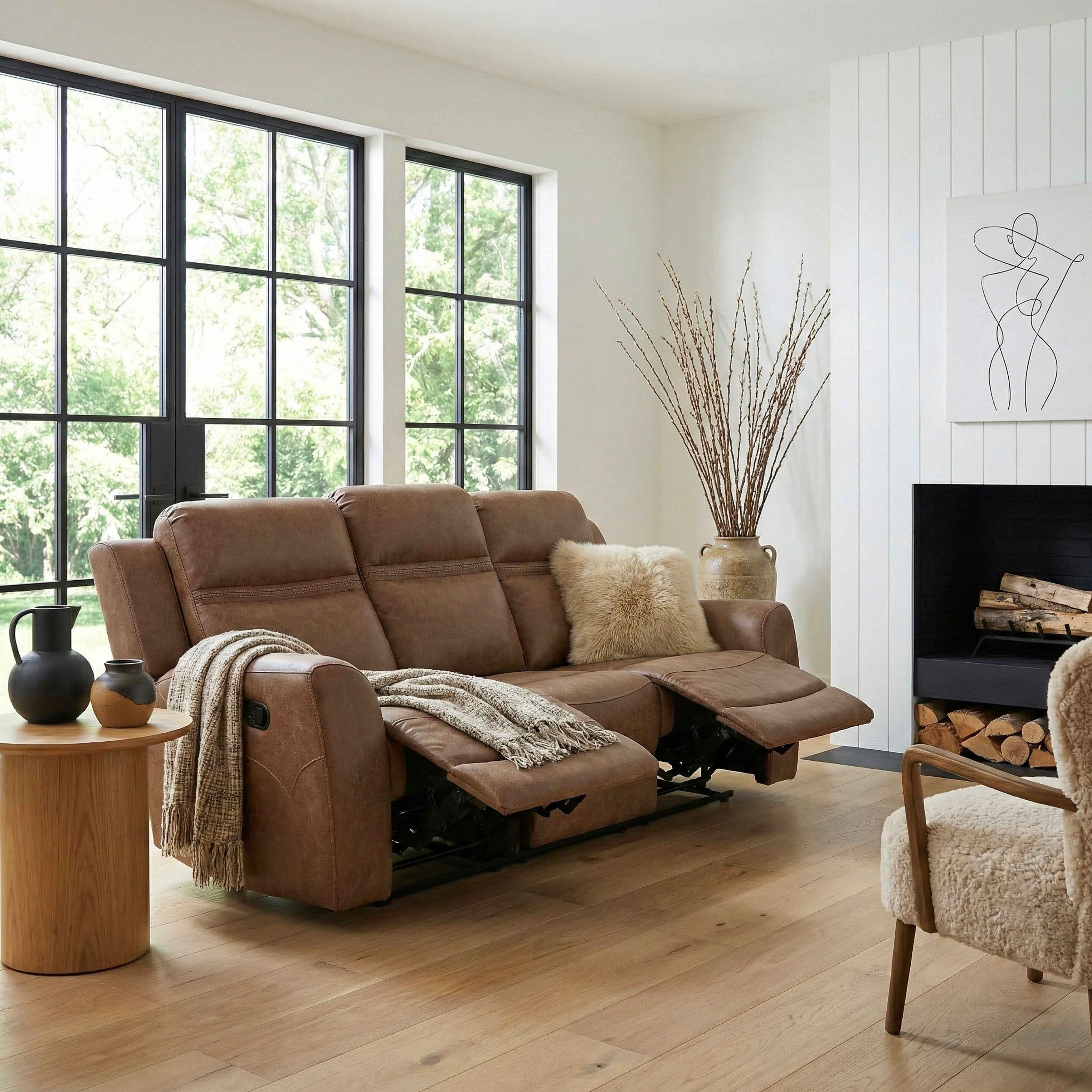 Hearth Brown Double Reclining Sofa - Image 20