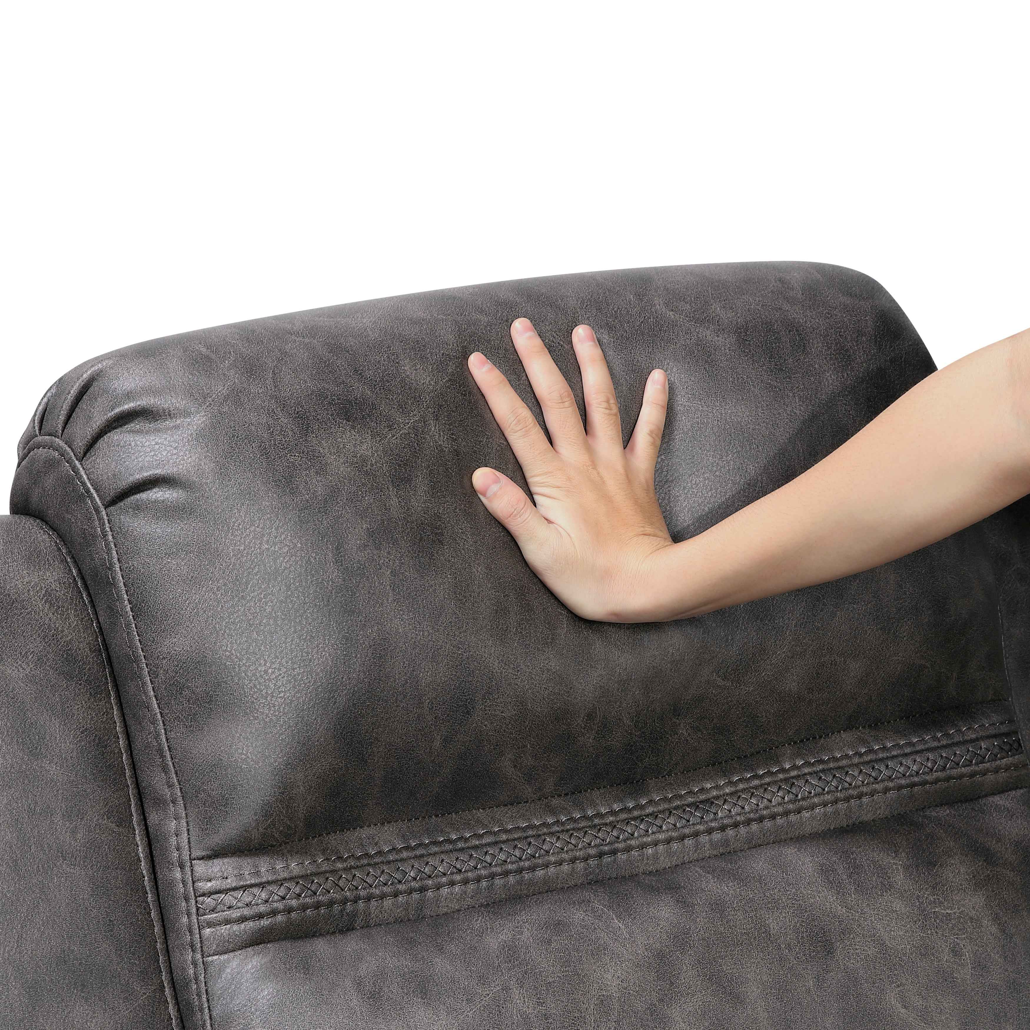 Hearth Charcoal Double Reclining Sofa - Image 7