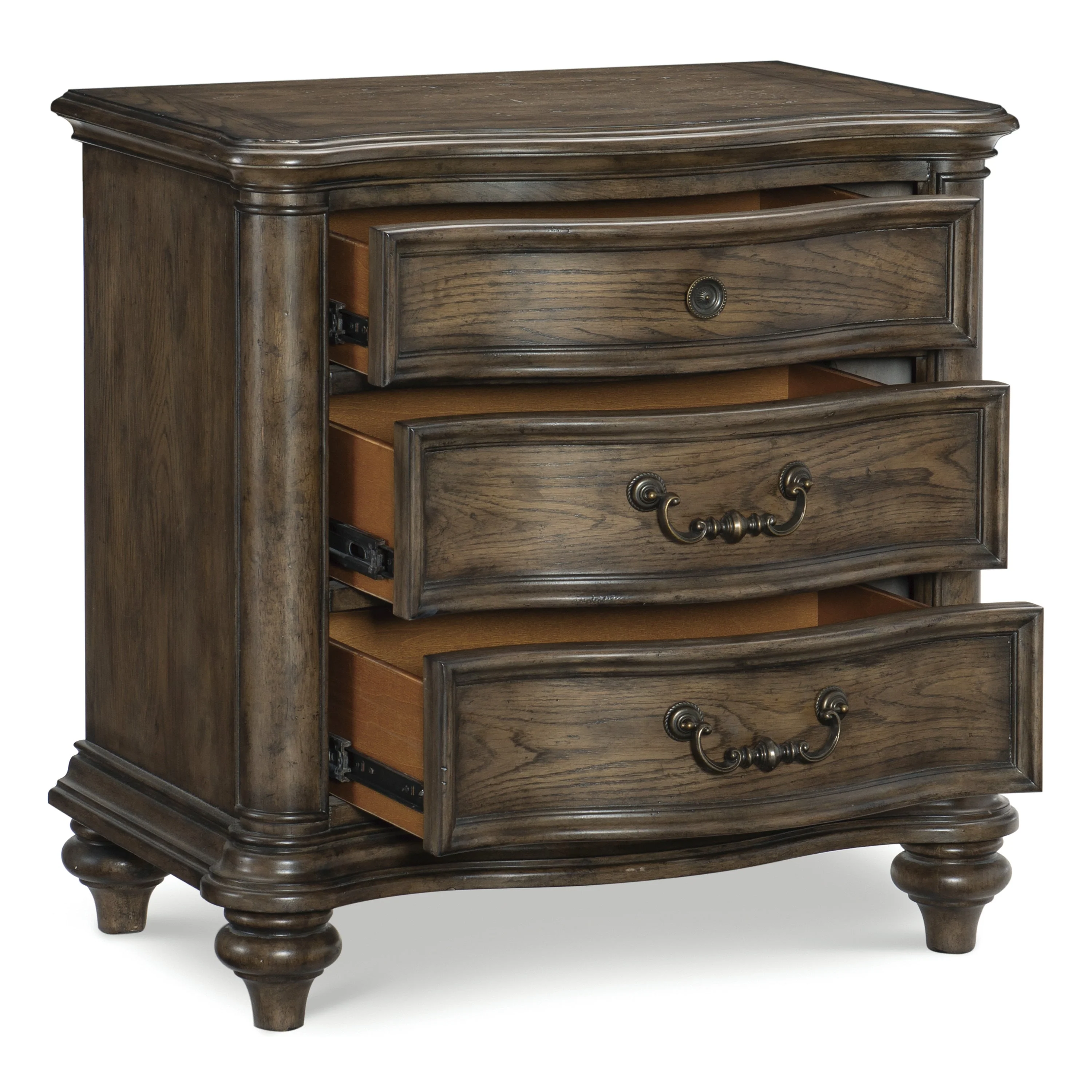 Heath Court Brown Oak Panel Bedroom Set - Image 11