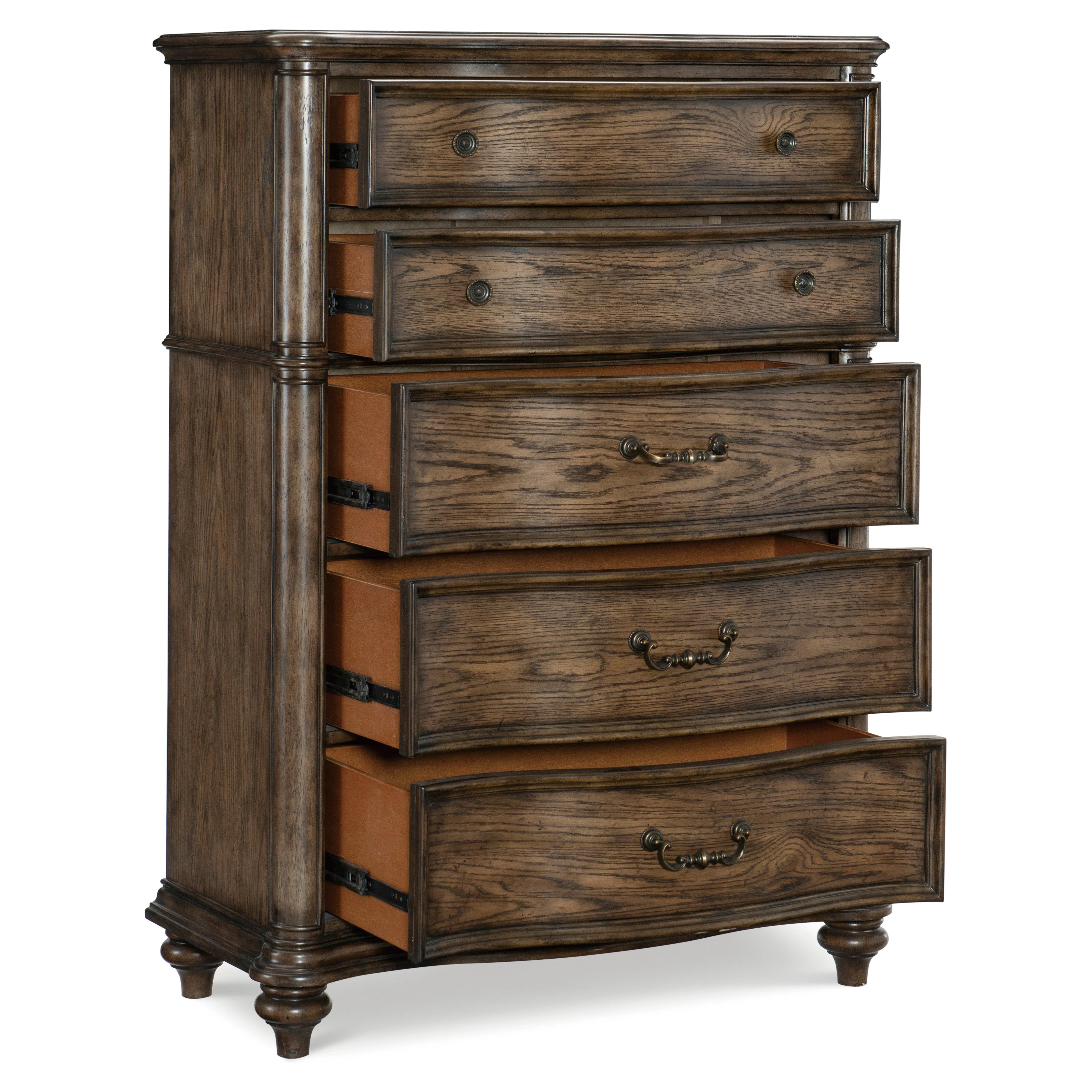 Heath Court Brown Oak Panel Bedroom Set - Image 15
