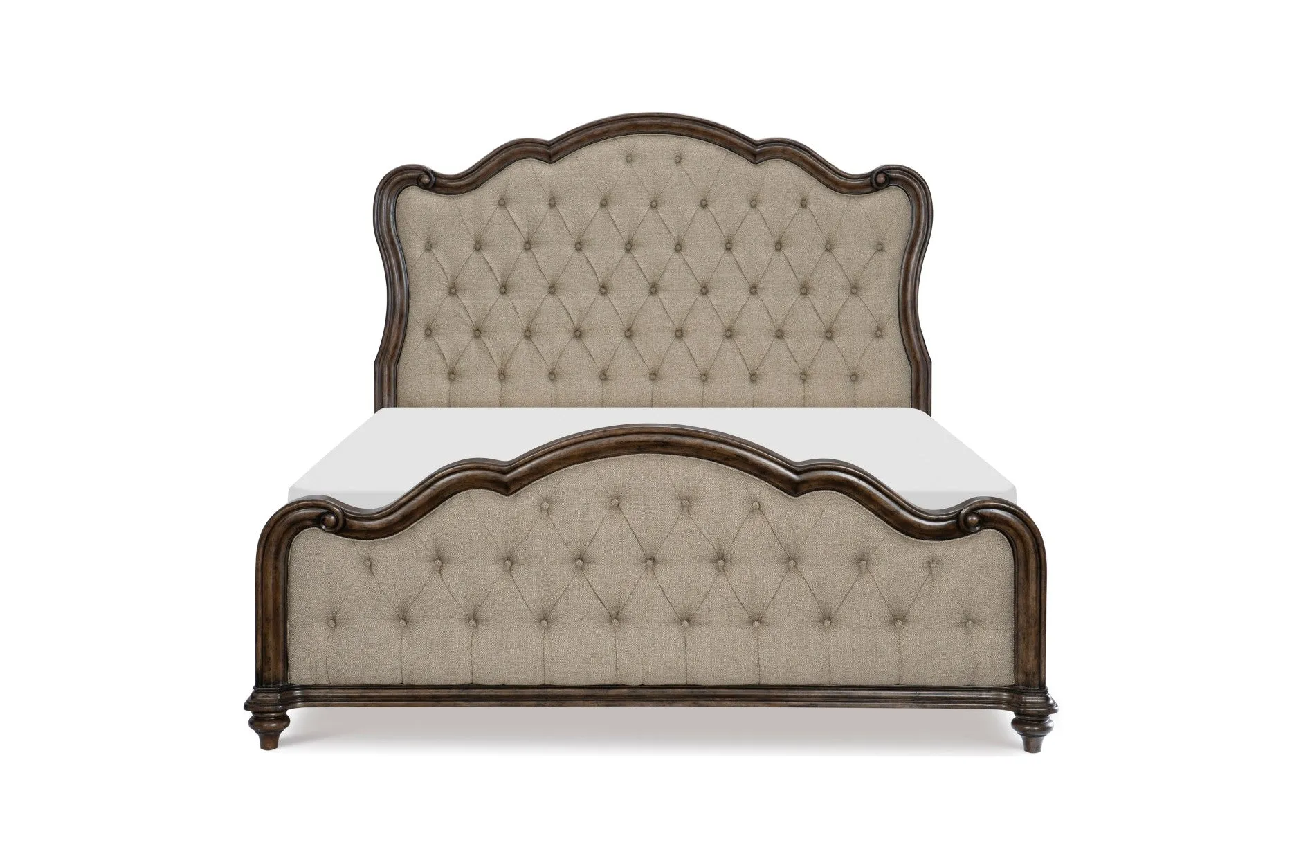 Heath Court Brown Oak Queen Panel Bed - Image 6