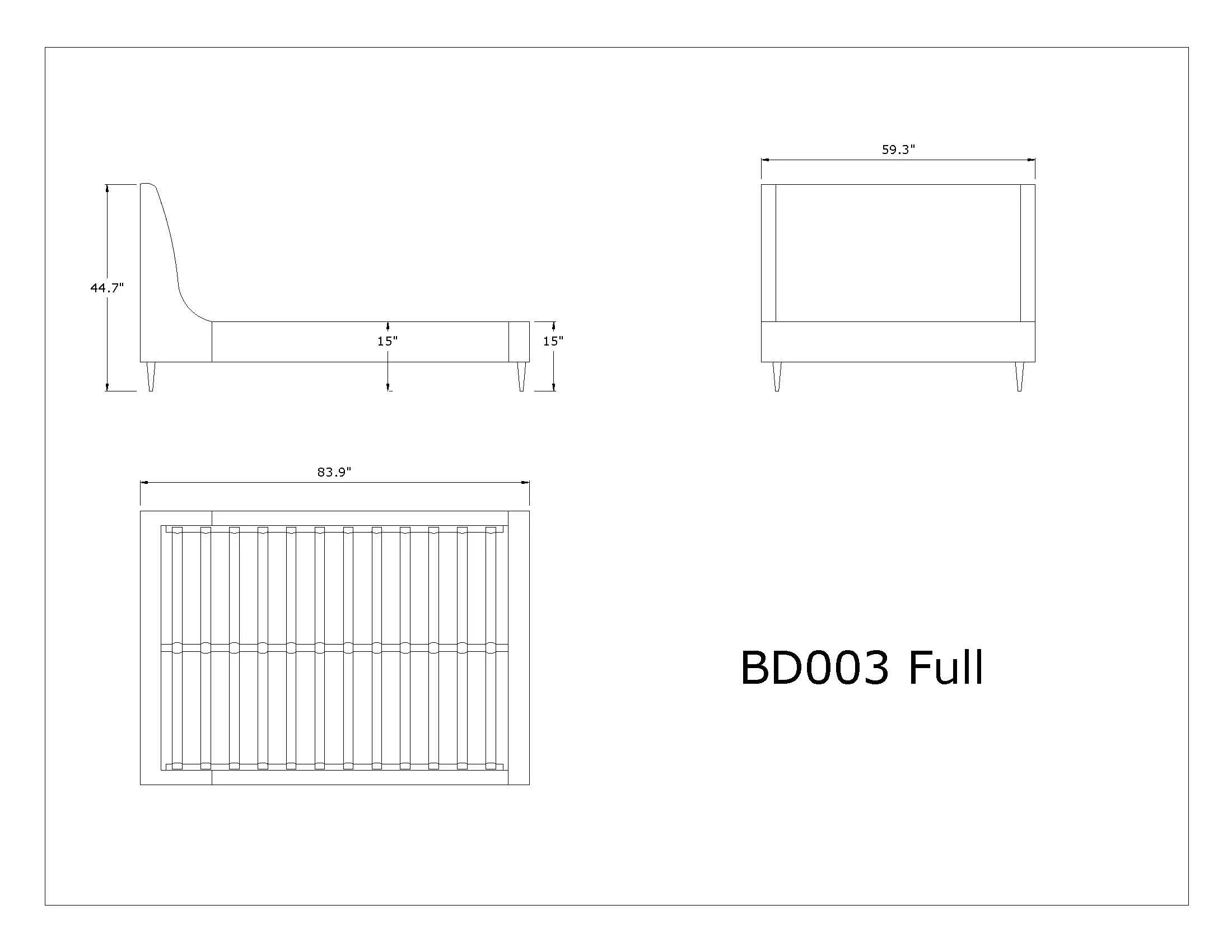 Heather Full-Size Bed in Grey - Image 3