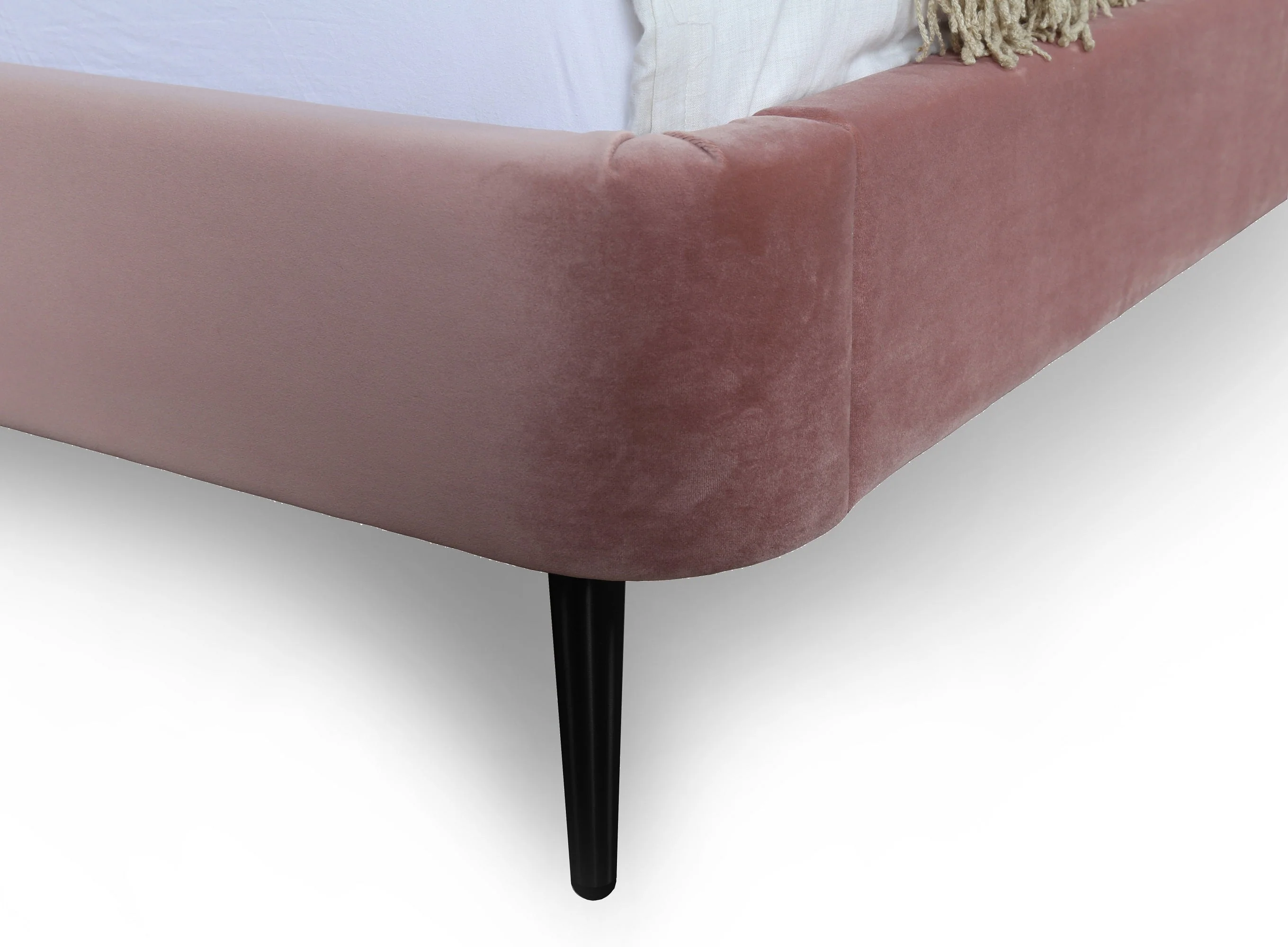 Heather Queen Bed in Blush and Black Legs - Image 7