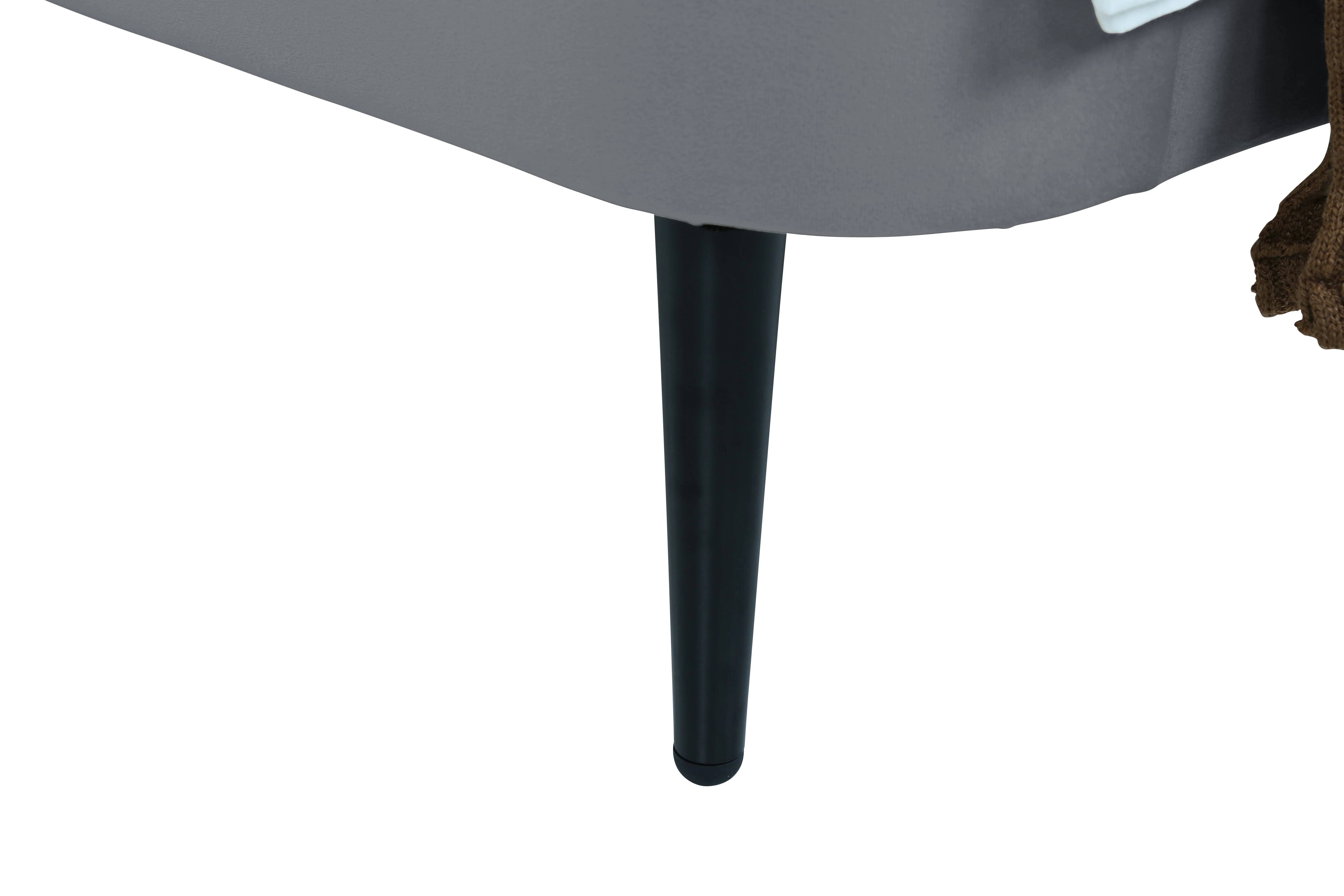 Heather Twin Bed in Grey with Black Legs - Image 7