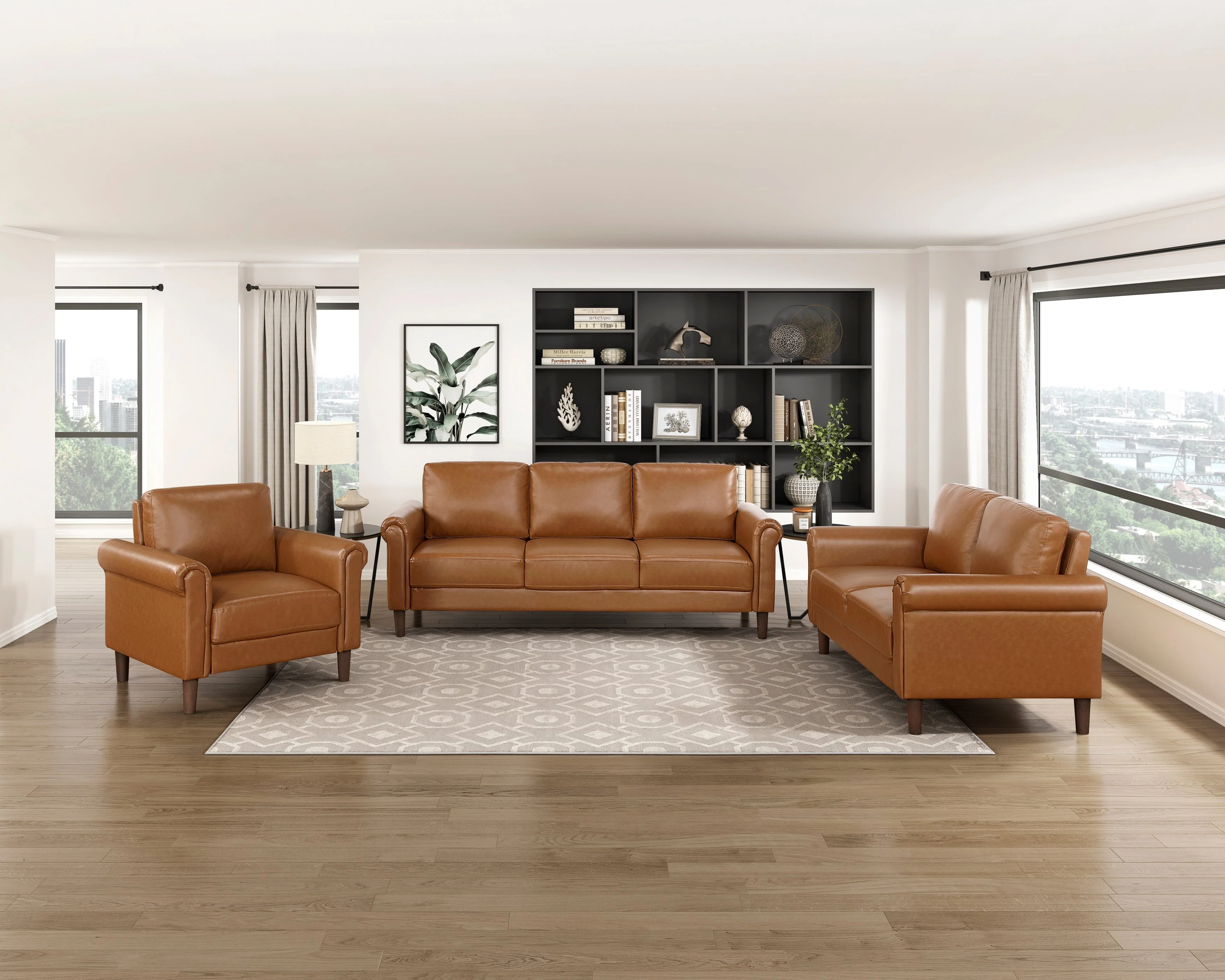 Hector Brown Sofa - Image 8