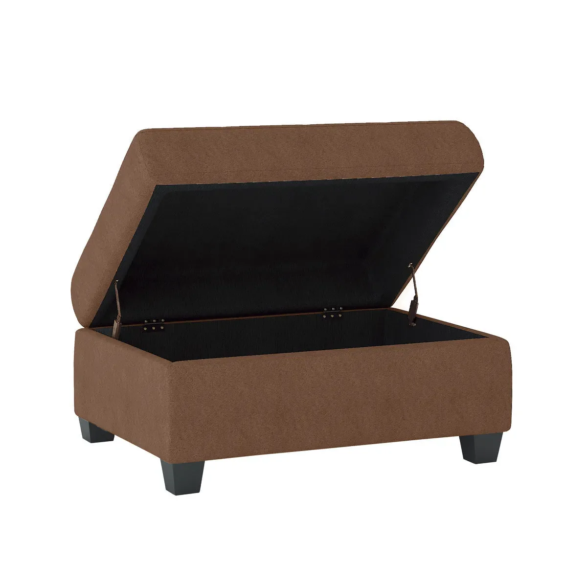 Heights Chocolate Brown Reversible Sectional with Storage Ottoman - Image 5