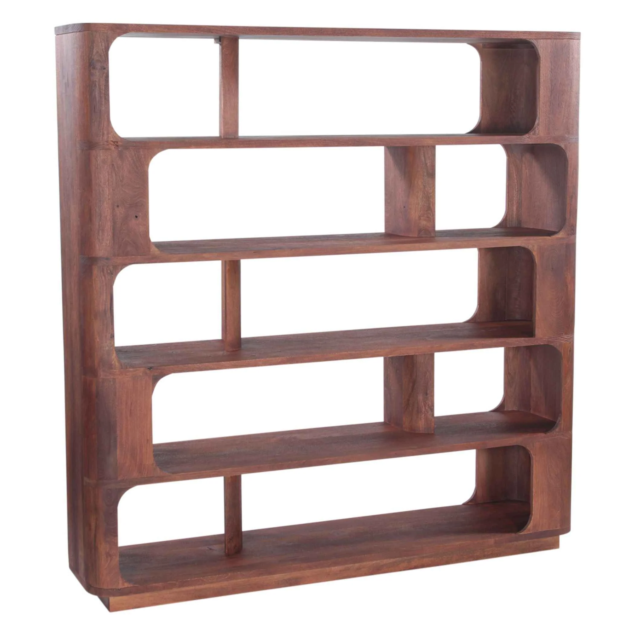 Henderson 69" Tall Bookshelf in Pecan Brown - Image 2