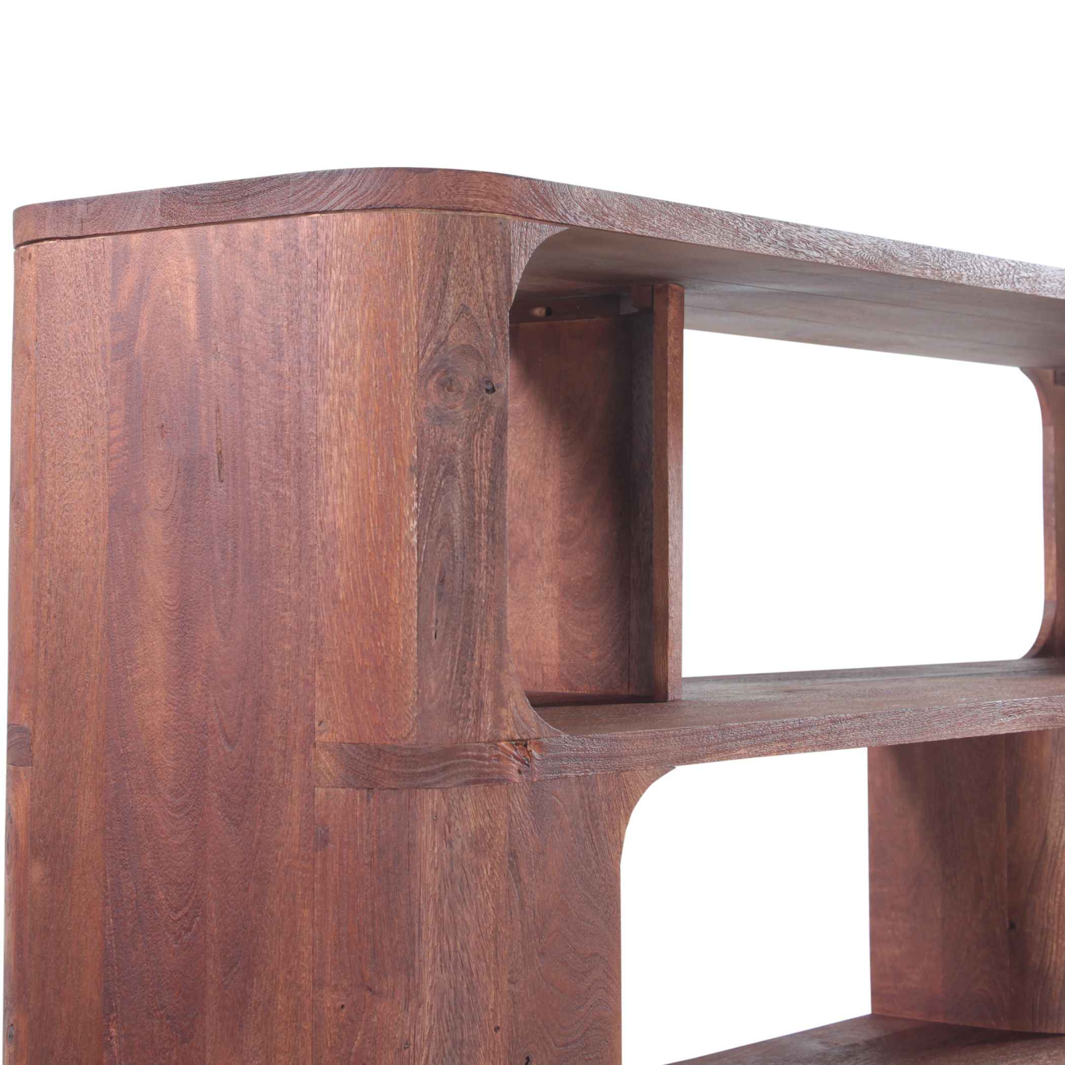 Henderson 69" Tall Bookshelf in Pecan Brown - Image 3